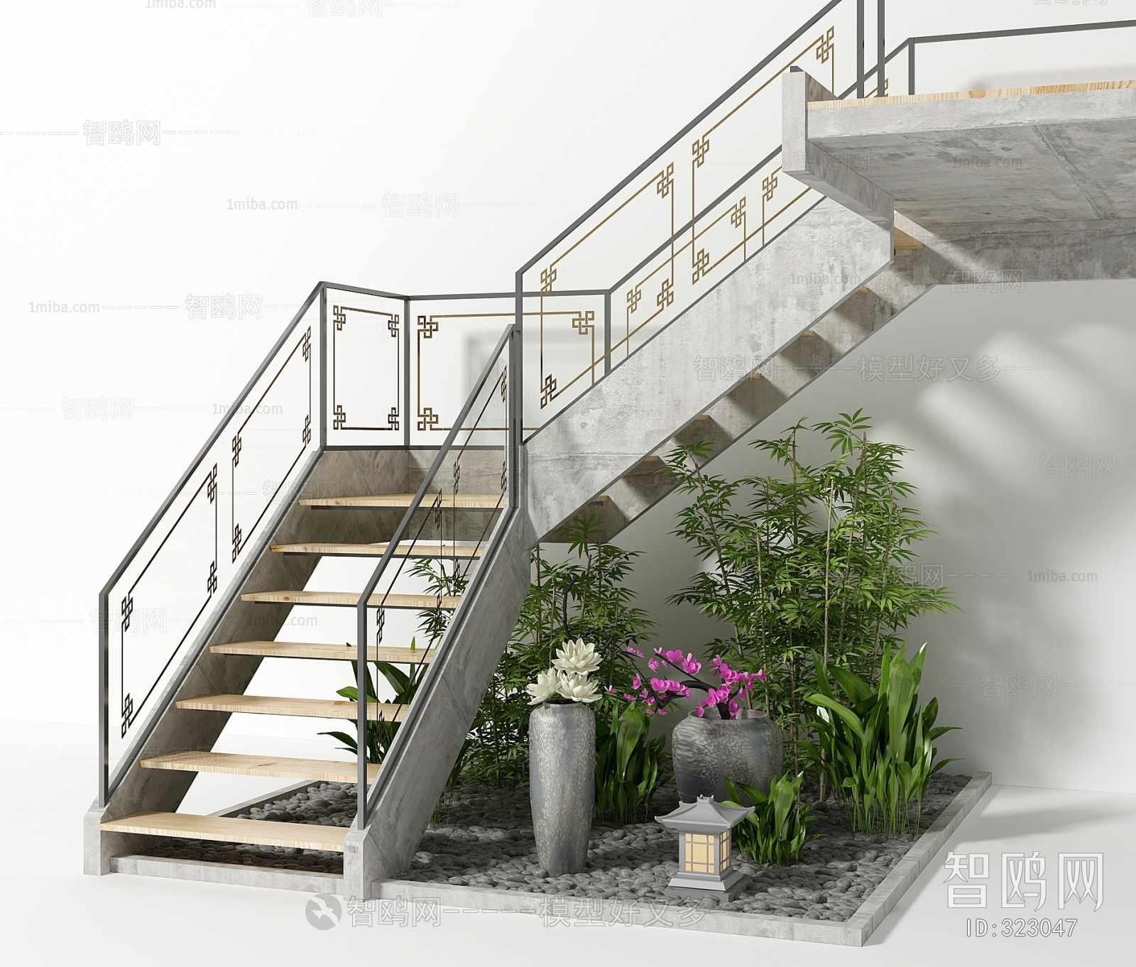 Modern New Chinese Style Stair Balustrade/elevator