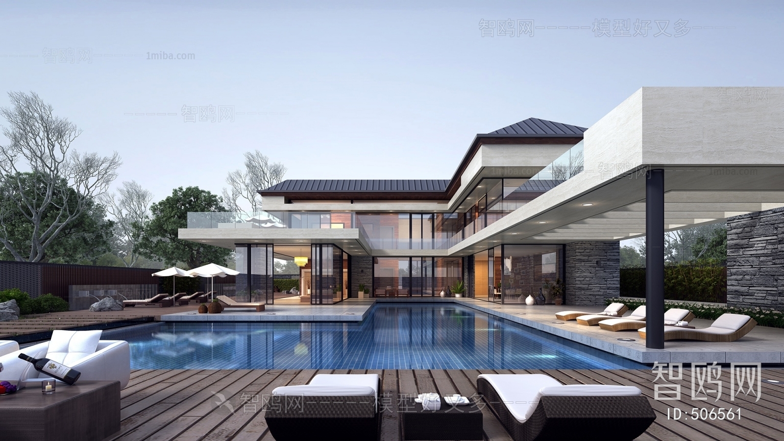 New Chinese Style Villa Appearance