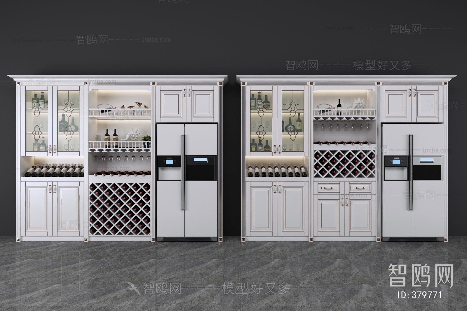 Simple European Style Wine Cabinet