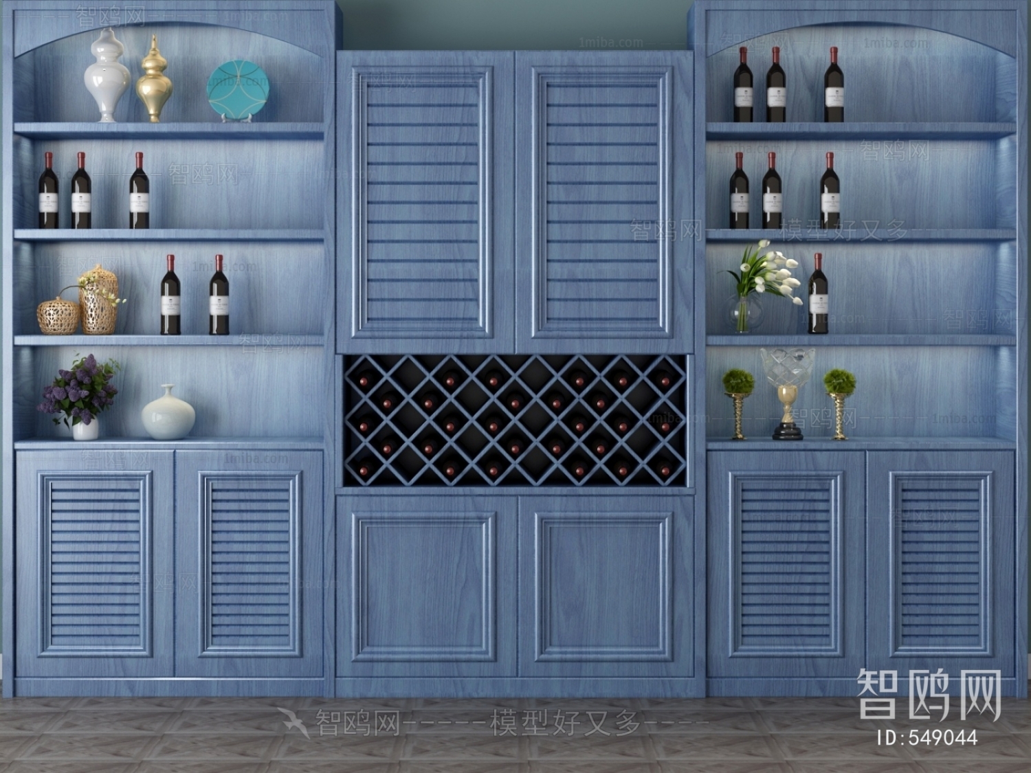 Mediterranean Style Wine Cabinet
