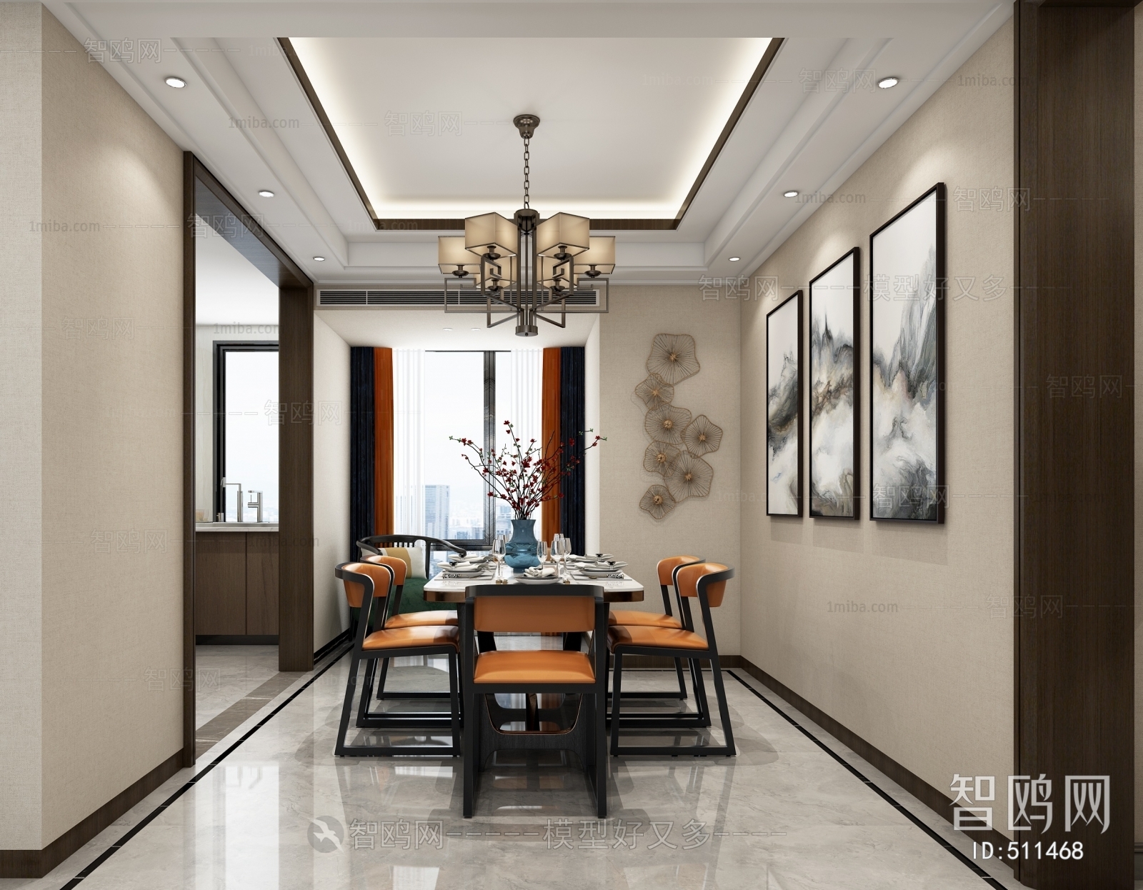 New Chinese Style Dining Room