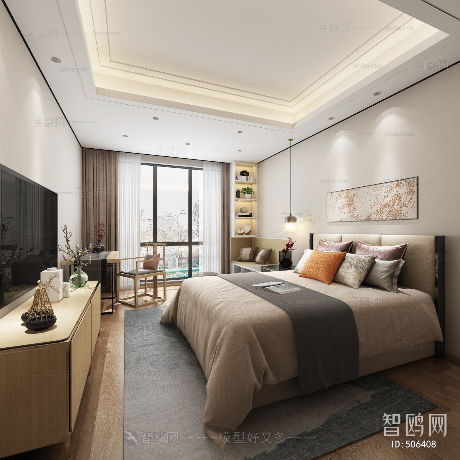 New Chinese Style Bedroom