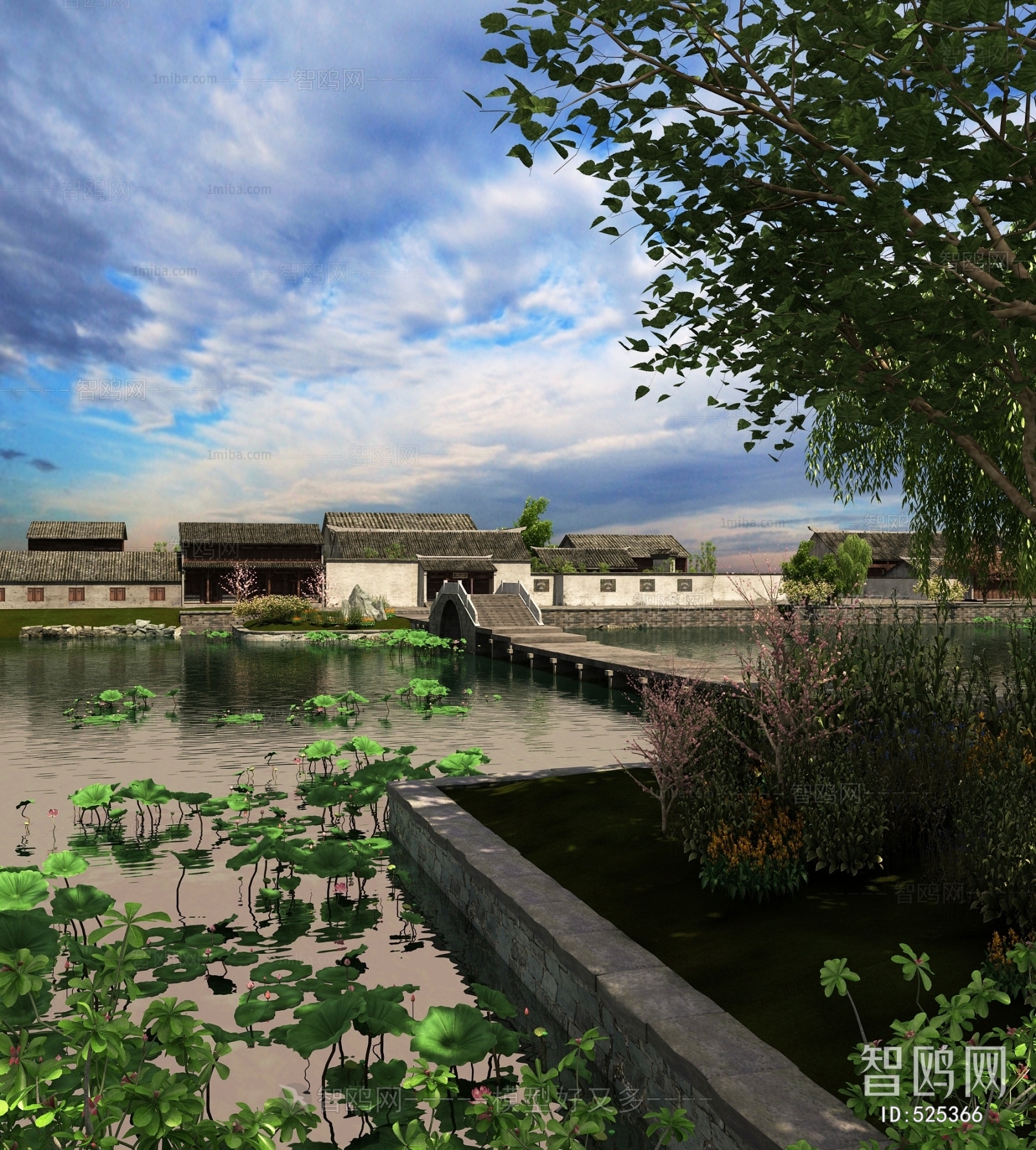 New Chinese Style Garden Landscape