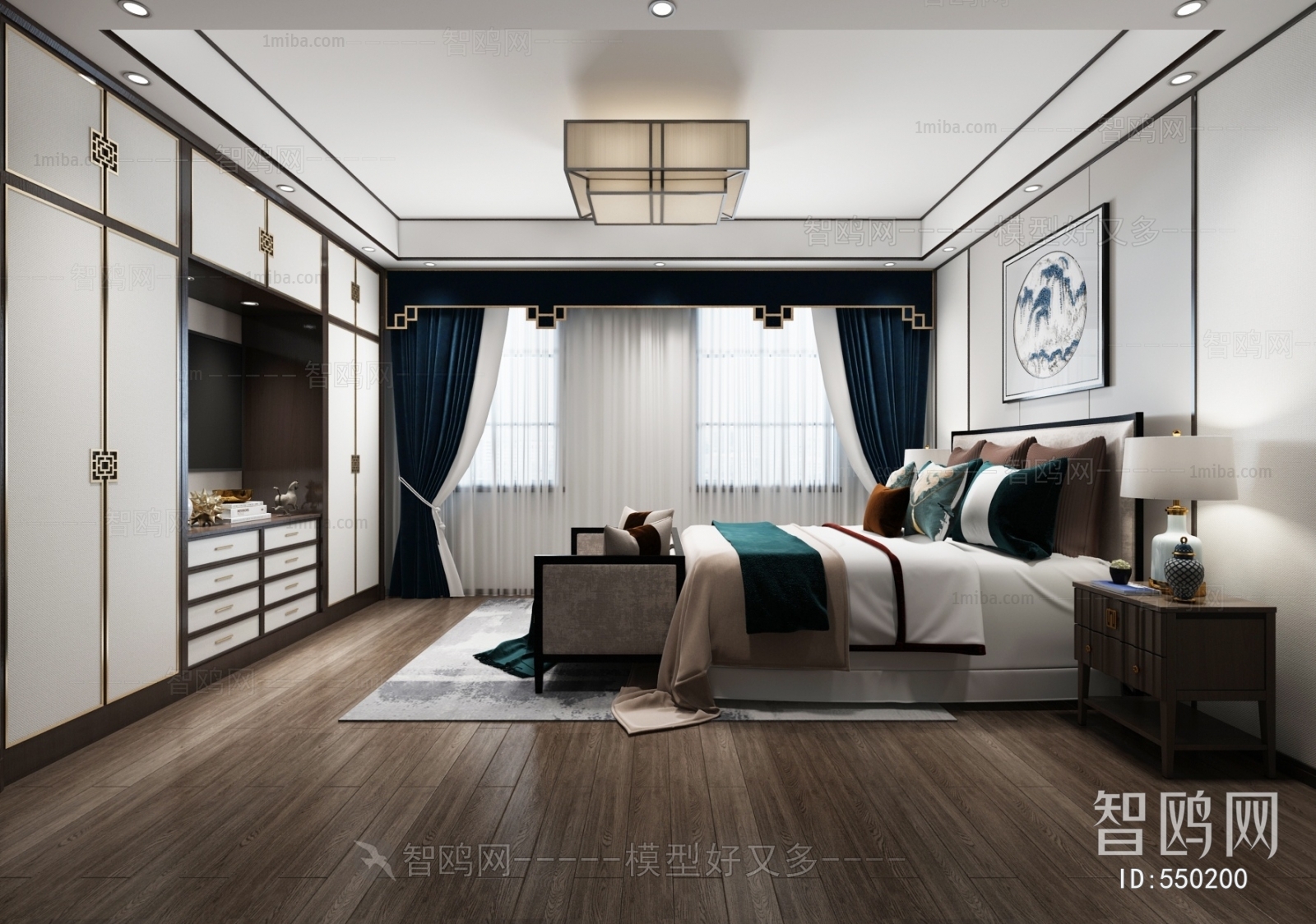 New Chinese Style Bedroom