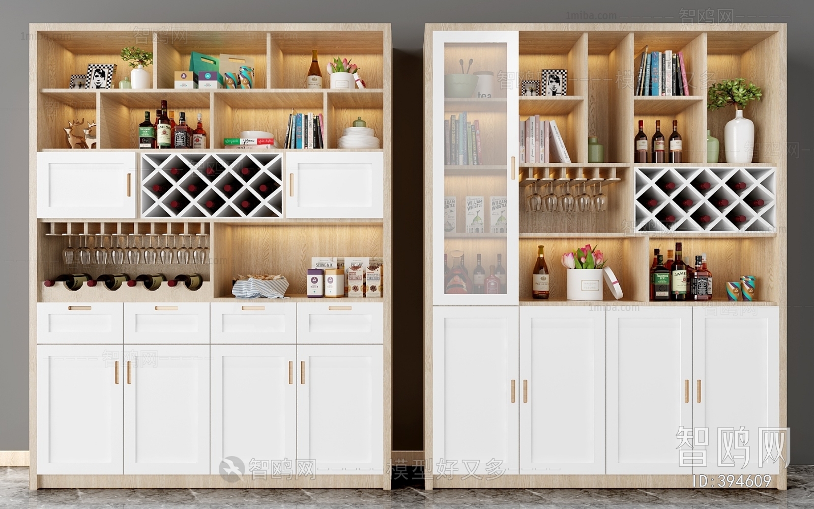 Modern Nordic Style Wine Cabinet