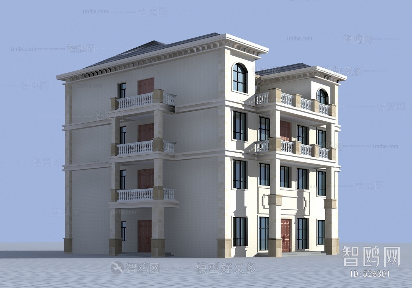 Simple European Style Building Appearance