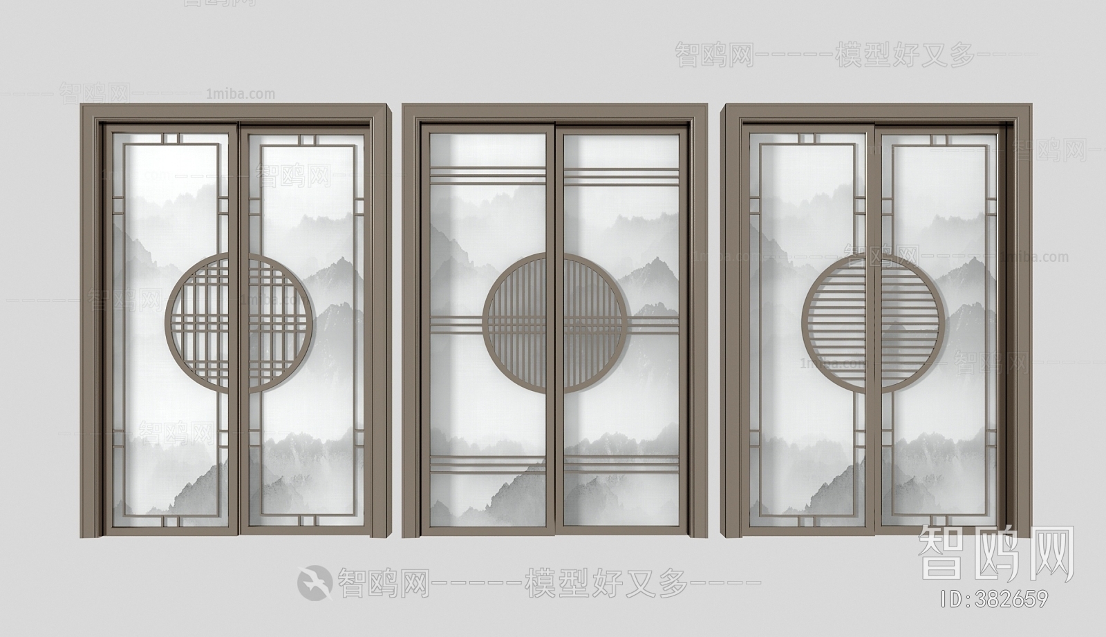 New Chinese Style Sliding Door