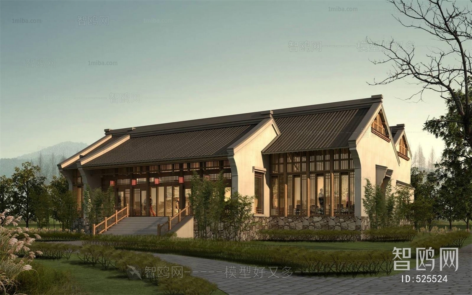 New Chinese Style Building Appearance