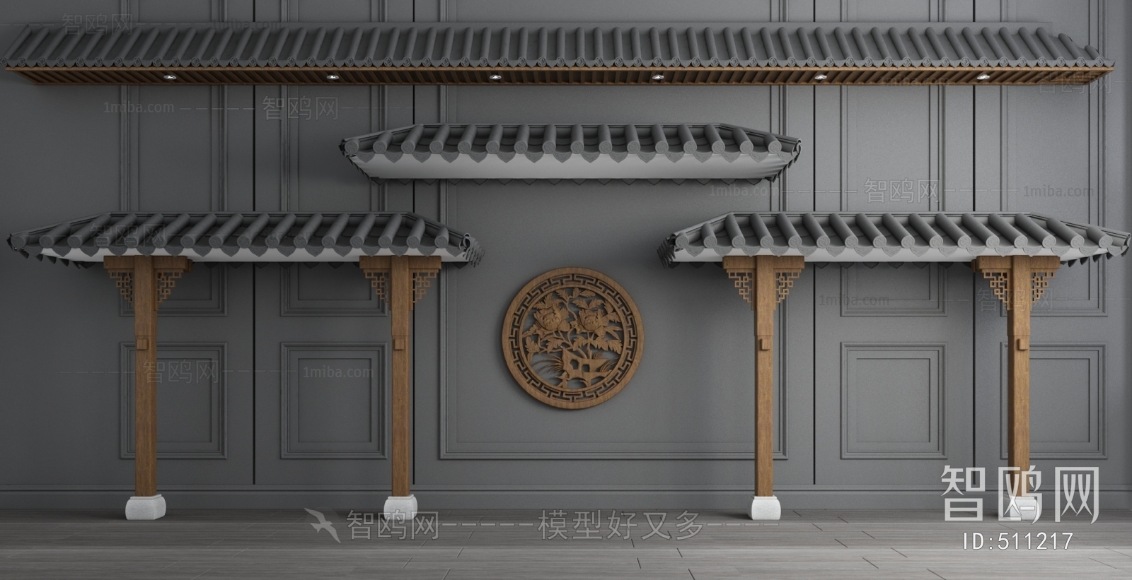 New Chinese Style Ancient Architectural Buildings