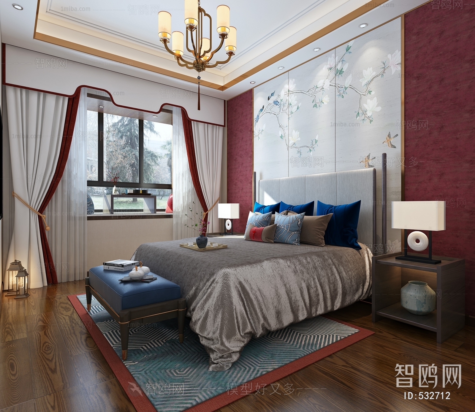 New Chinese Style Bedroom