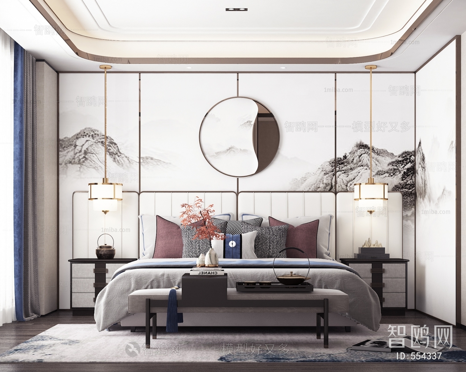 New Chinese Style Bedroom