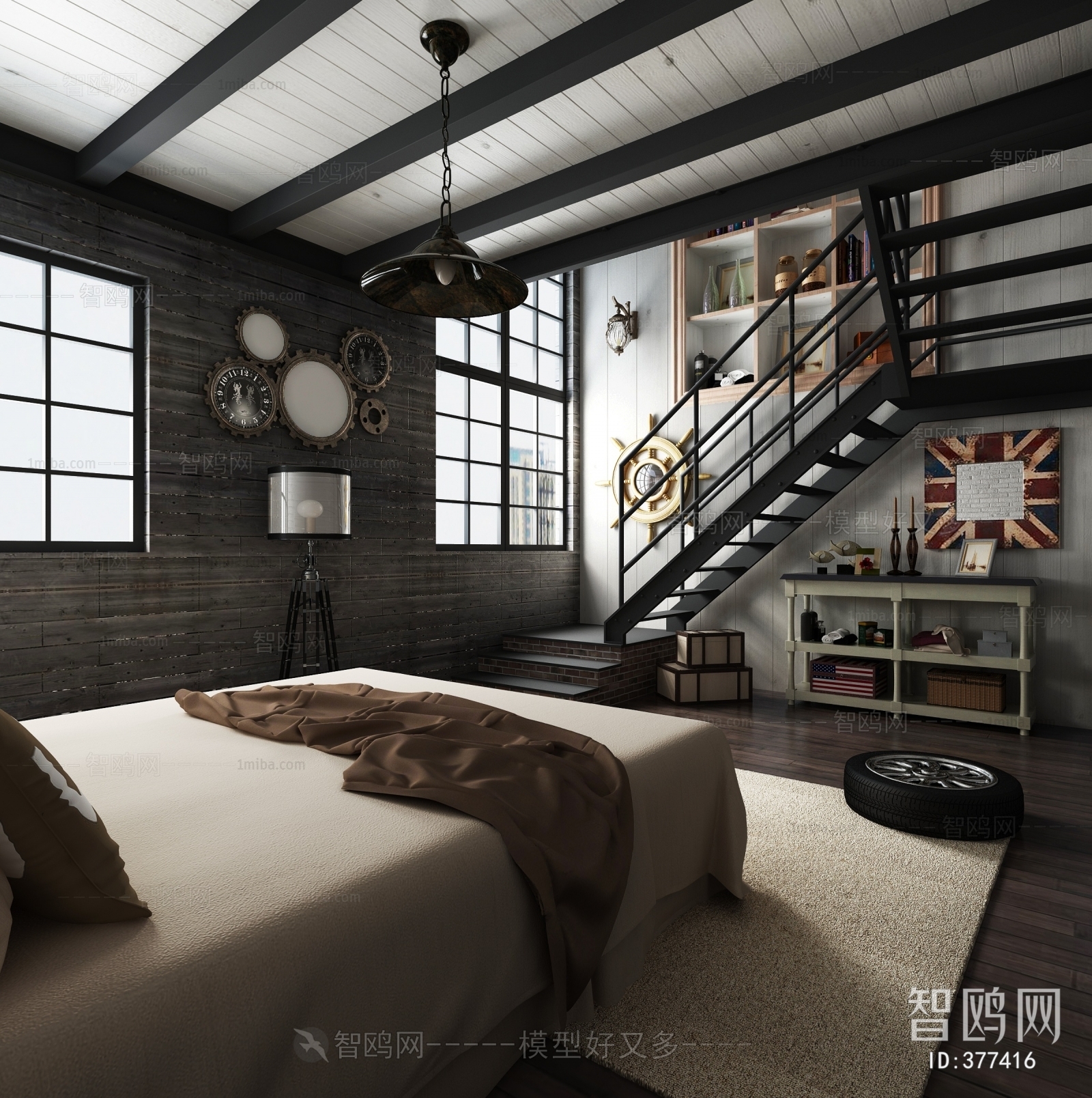 Industrial Style Bedroom