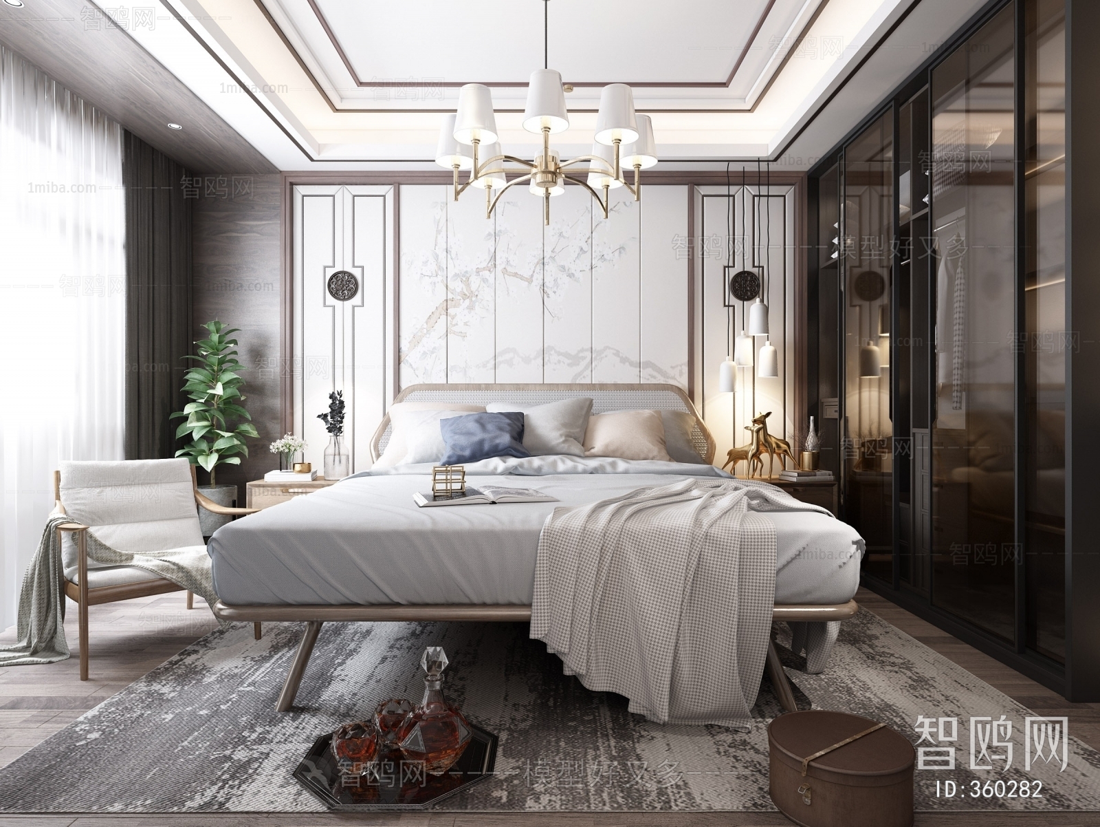 New Chinese Style Bedroom