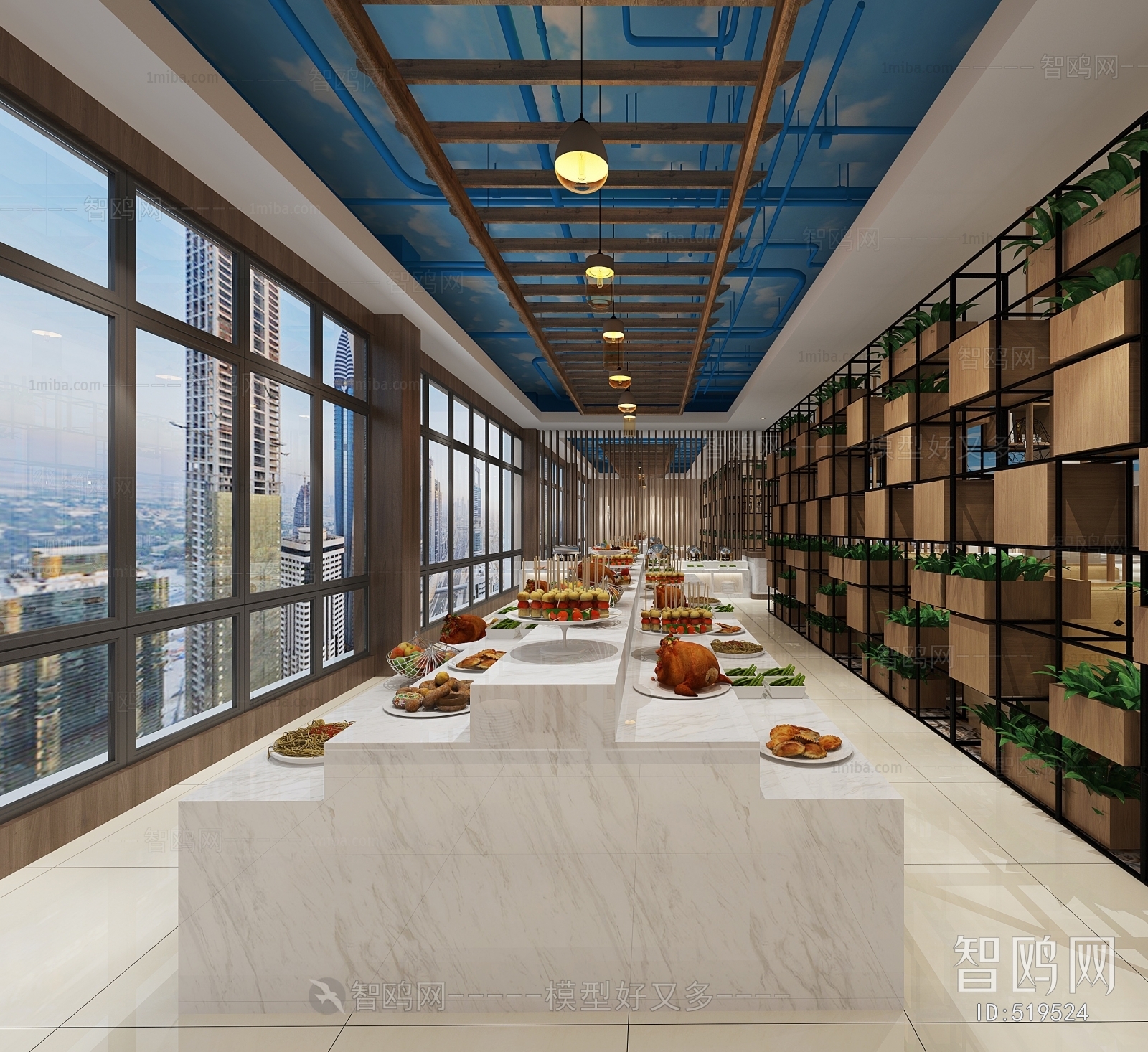 Industrial Style Catering Space