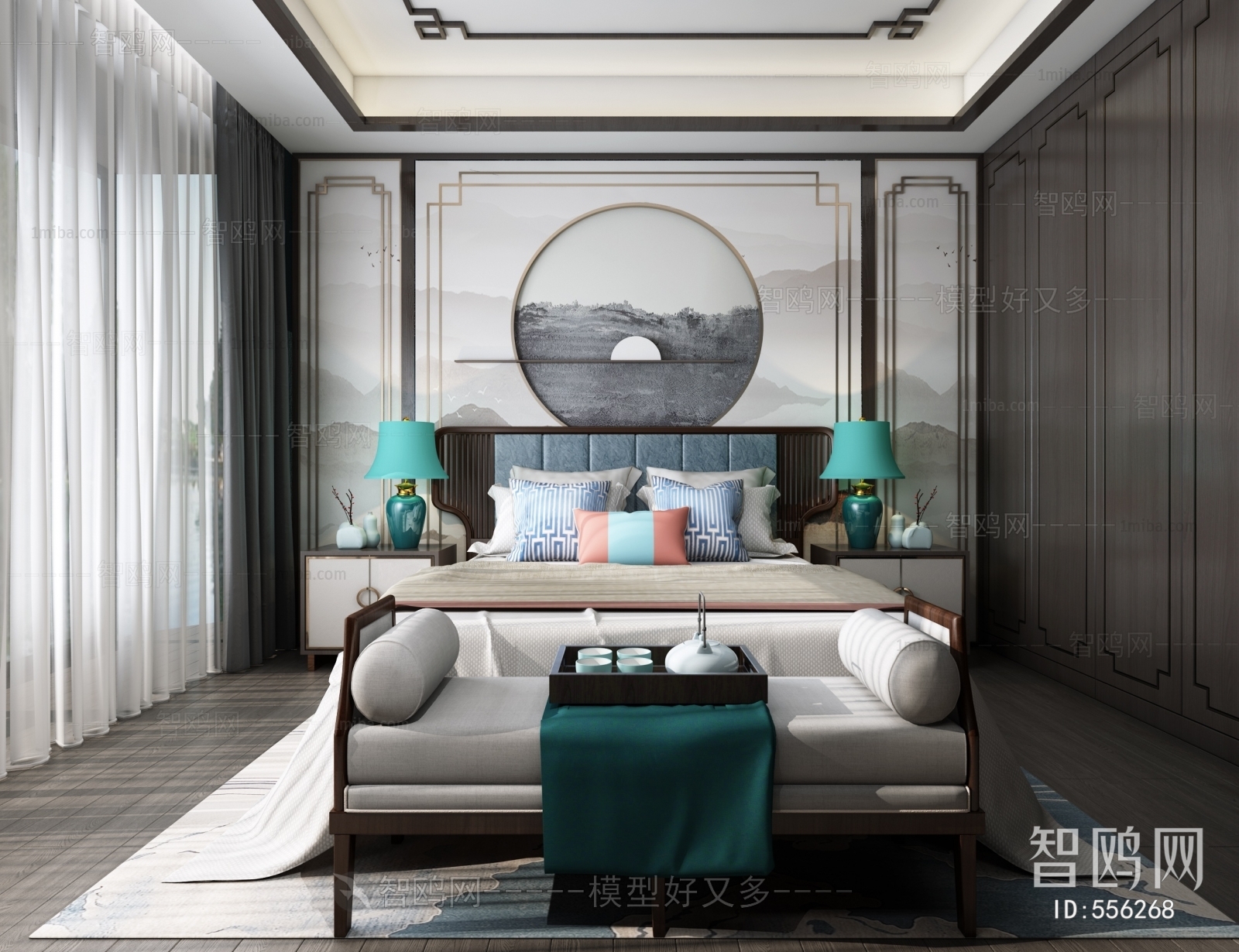 New Chinese Style Bedroom