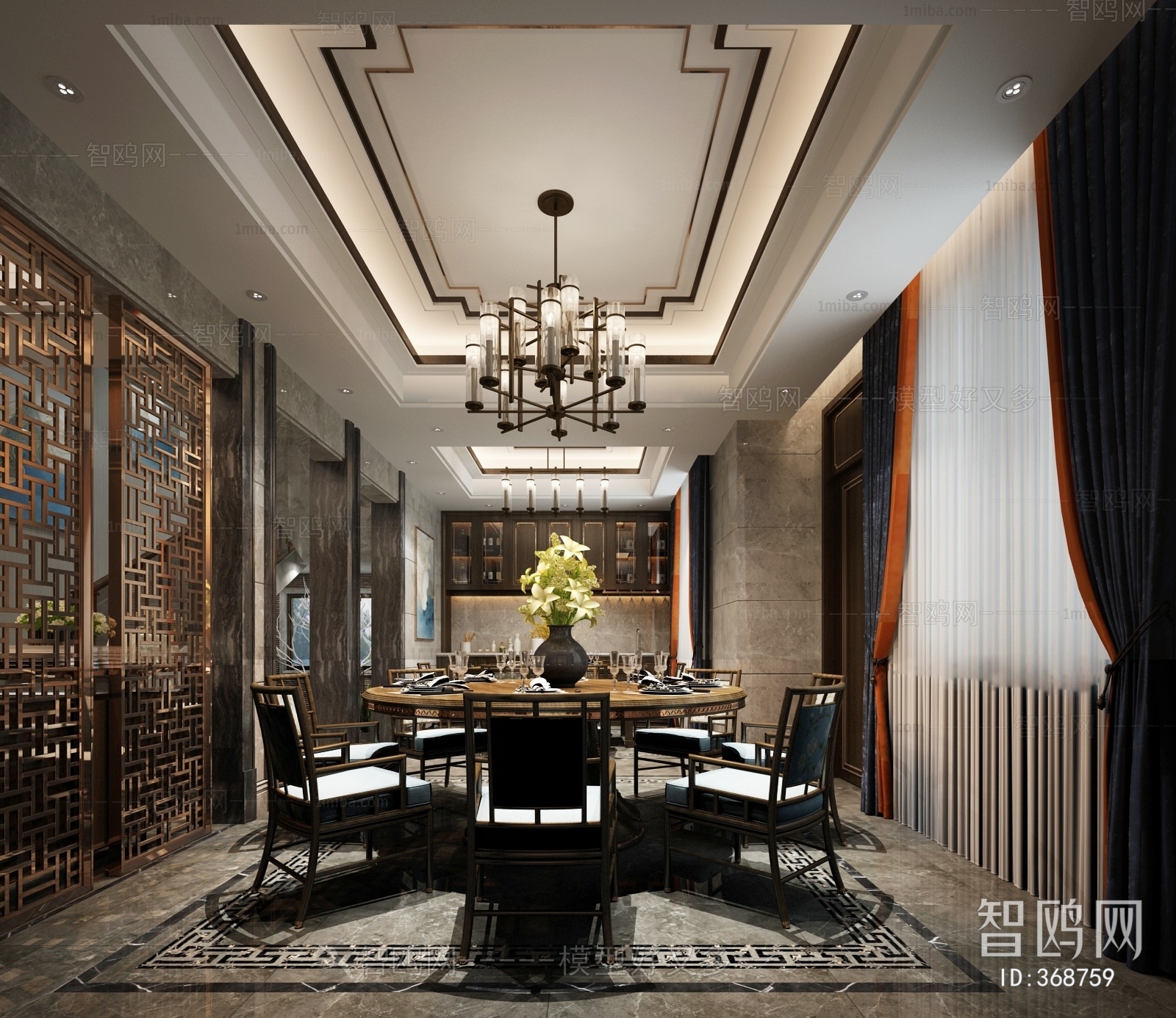 New Chinese Style Dining Room