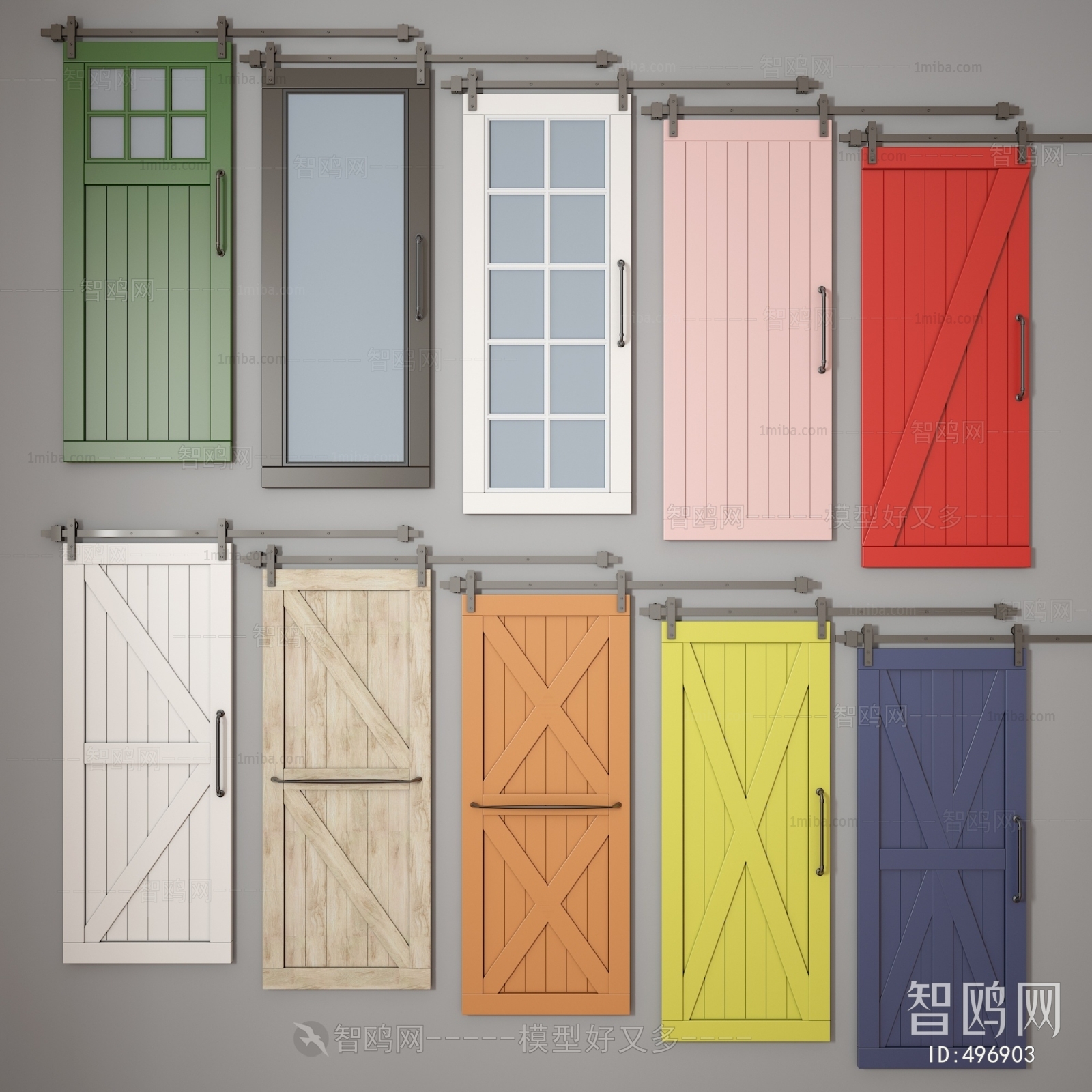 Nordic Style Sliding Door