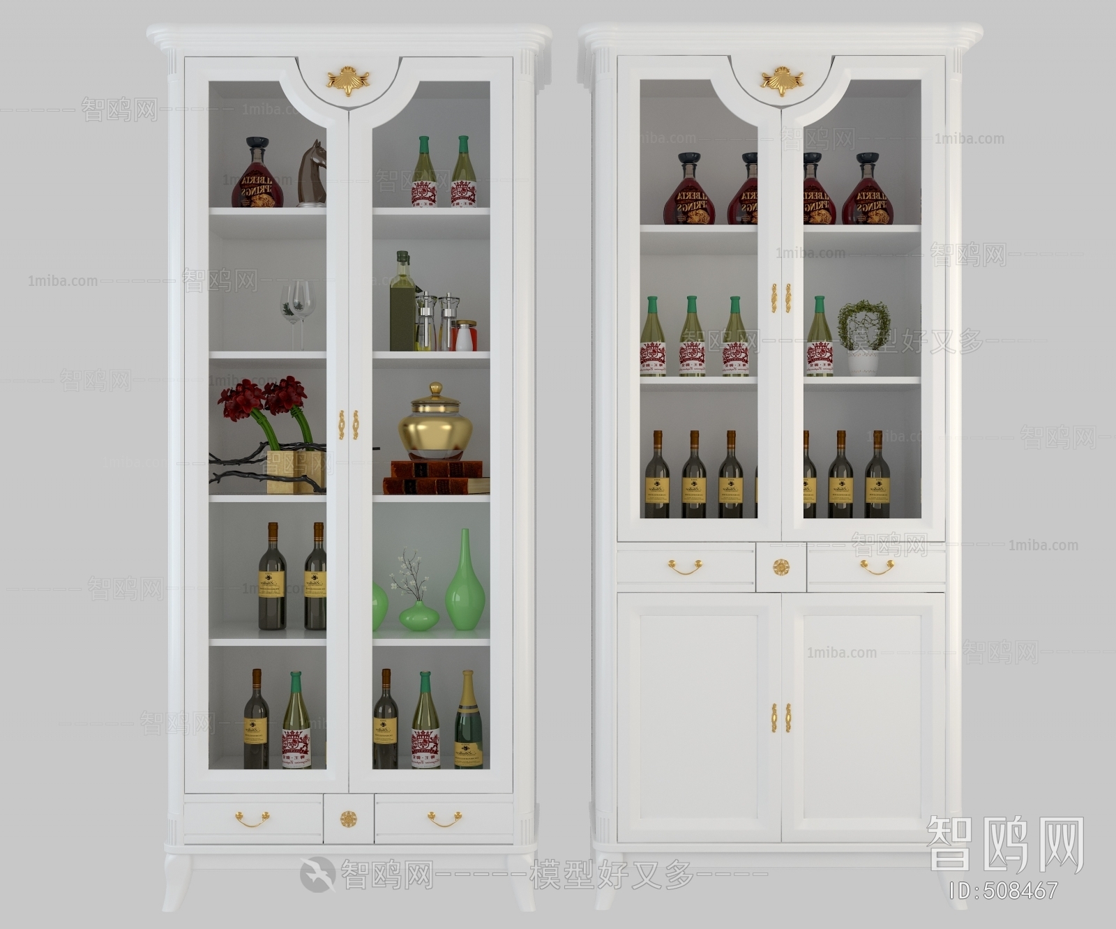 Simple European Style Wine Cabinet