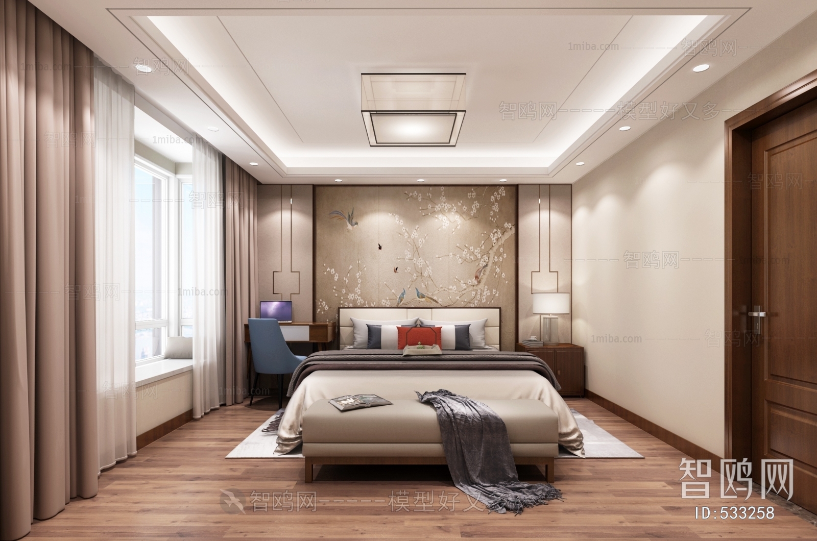 New Chinese Style Bedroom