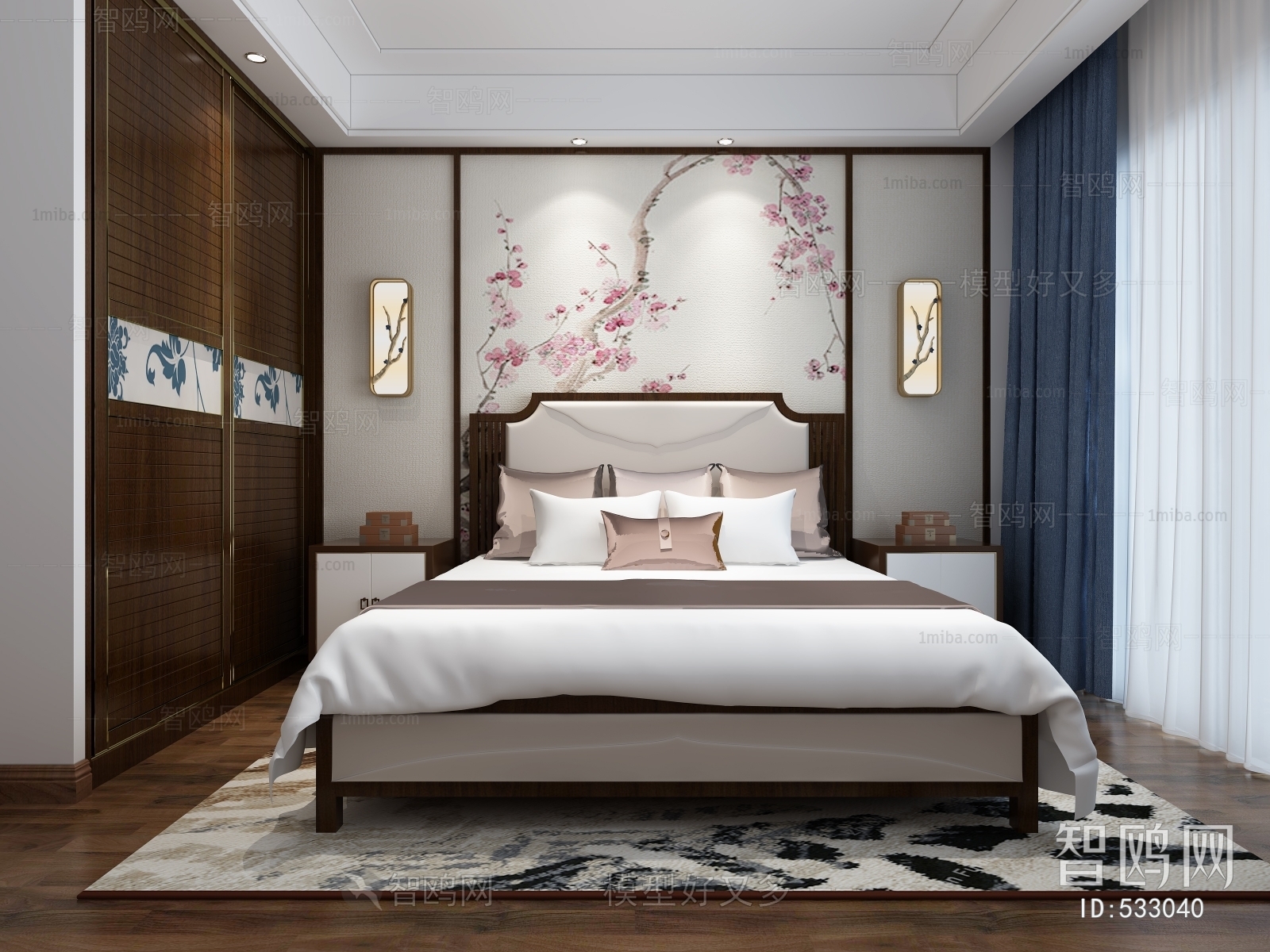 New Chinese Style Bedroom