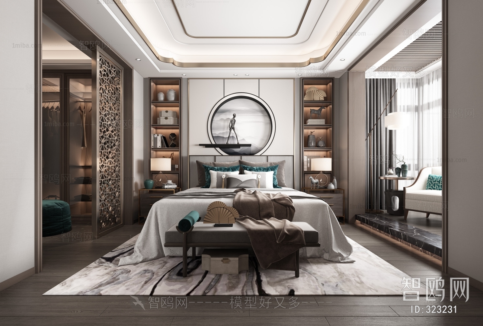 New Chinese Style Bedroom