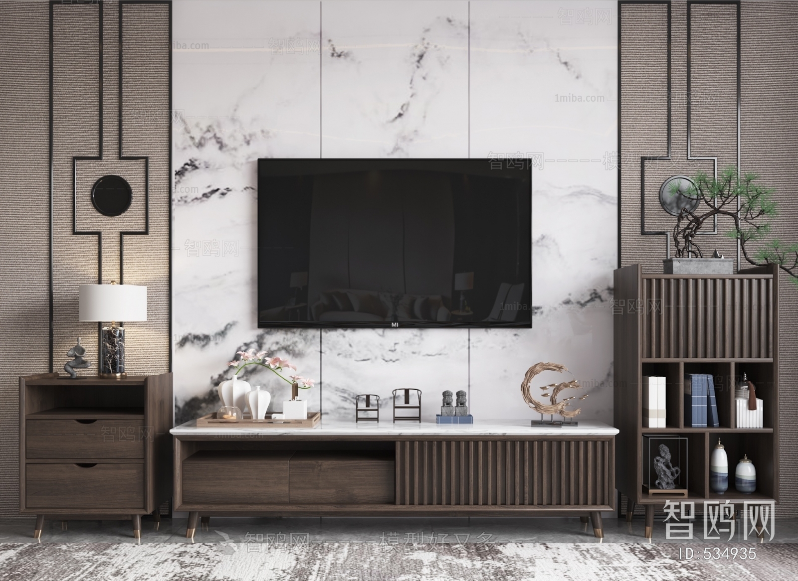 New Chinese Style TV Cabinet