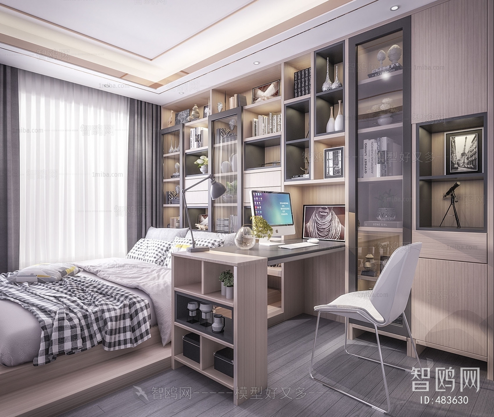 Modern Nordic Style Study Space