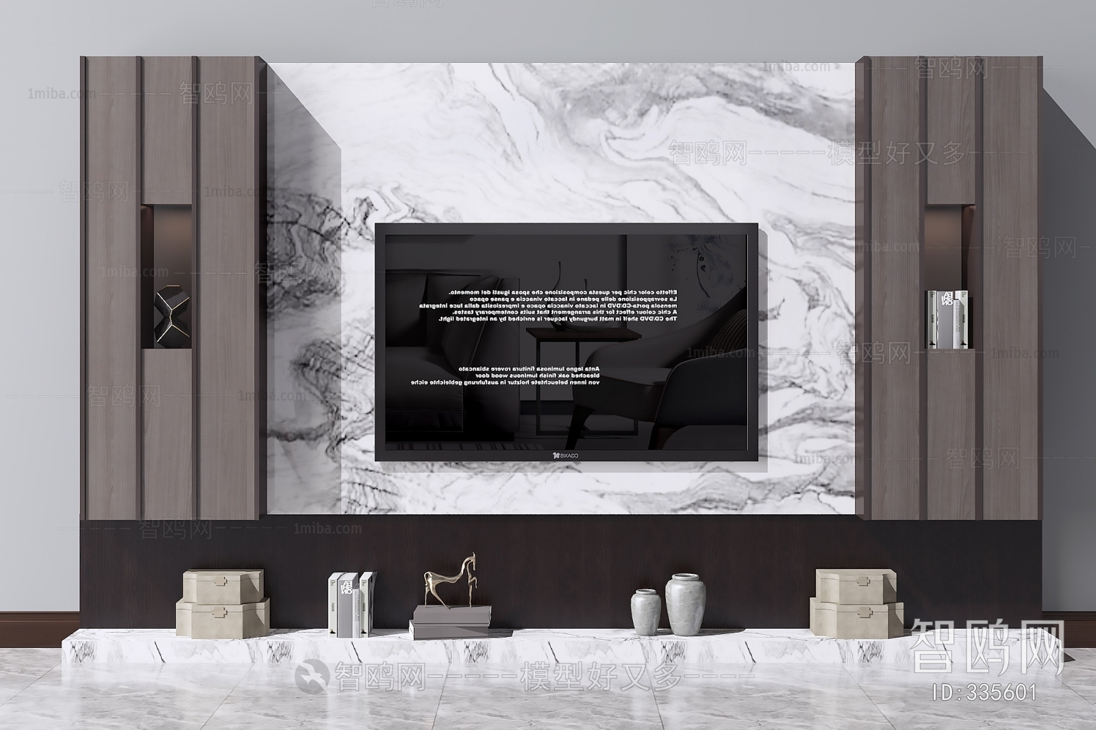 New Chinese Style TV Wall