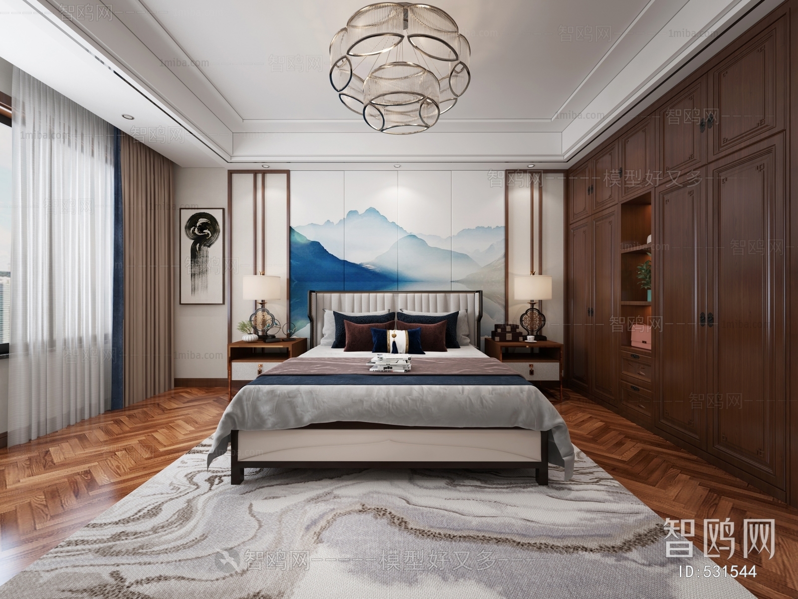 New Chinese Style Bedroom