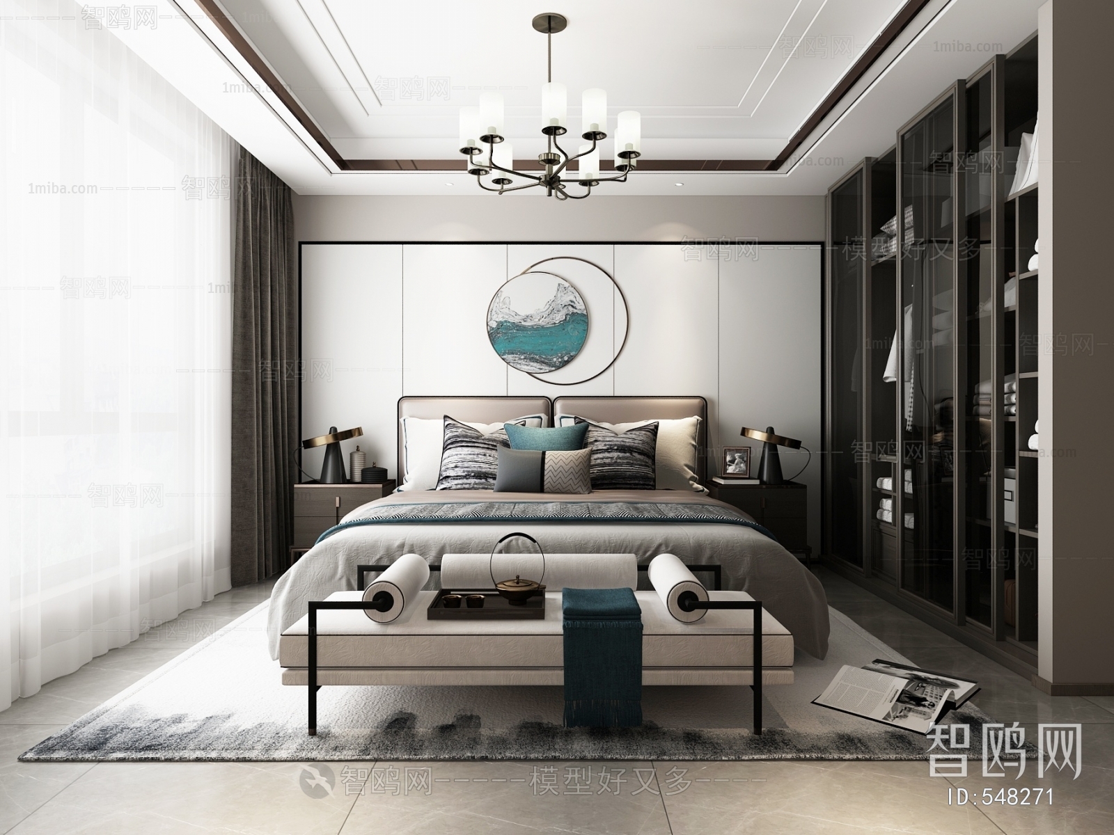 New Chinese Style Bedroom