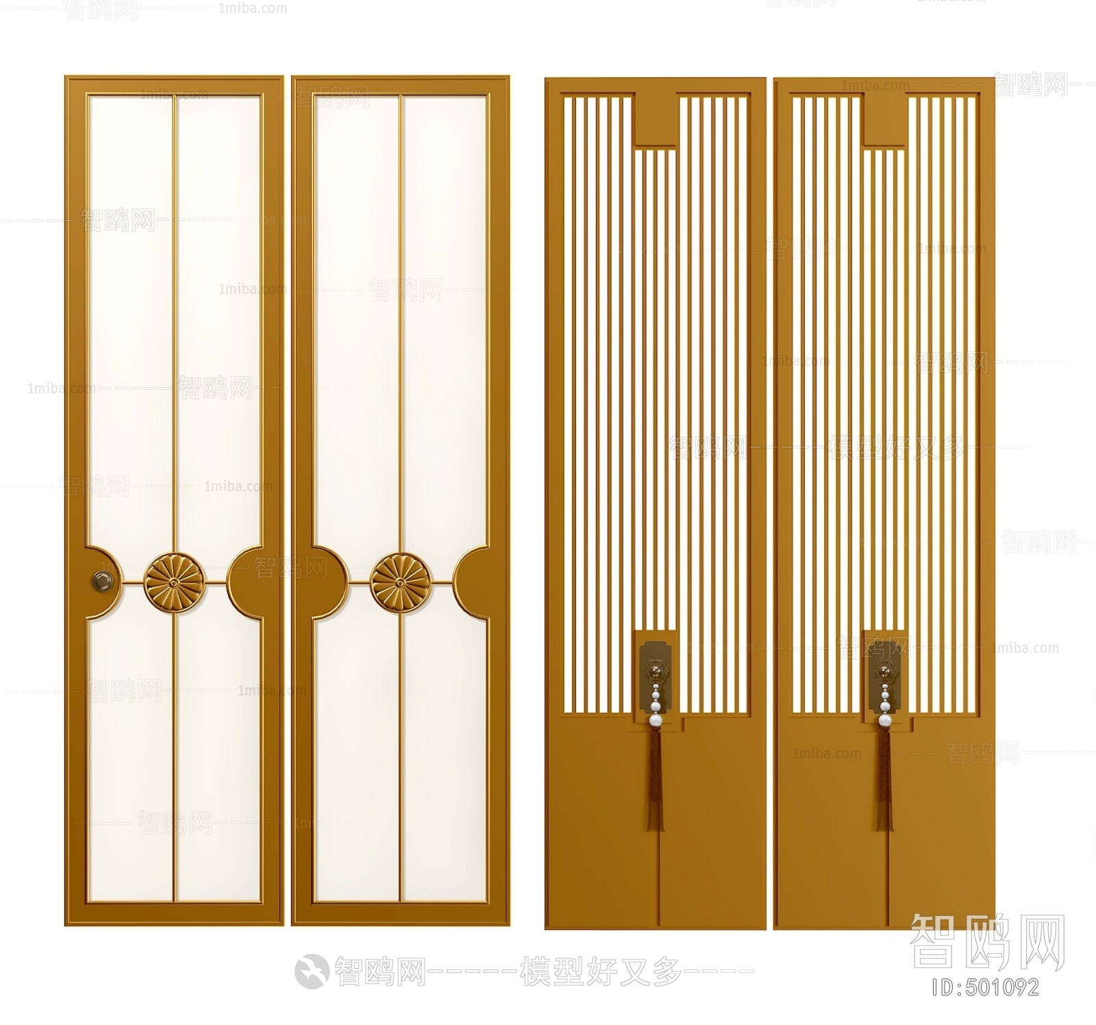 New Chinese Style Metal Screen Partition