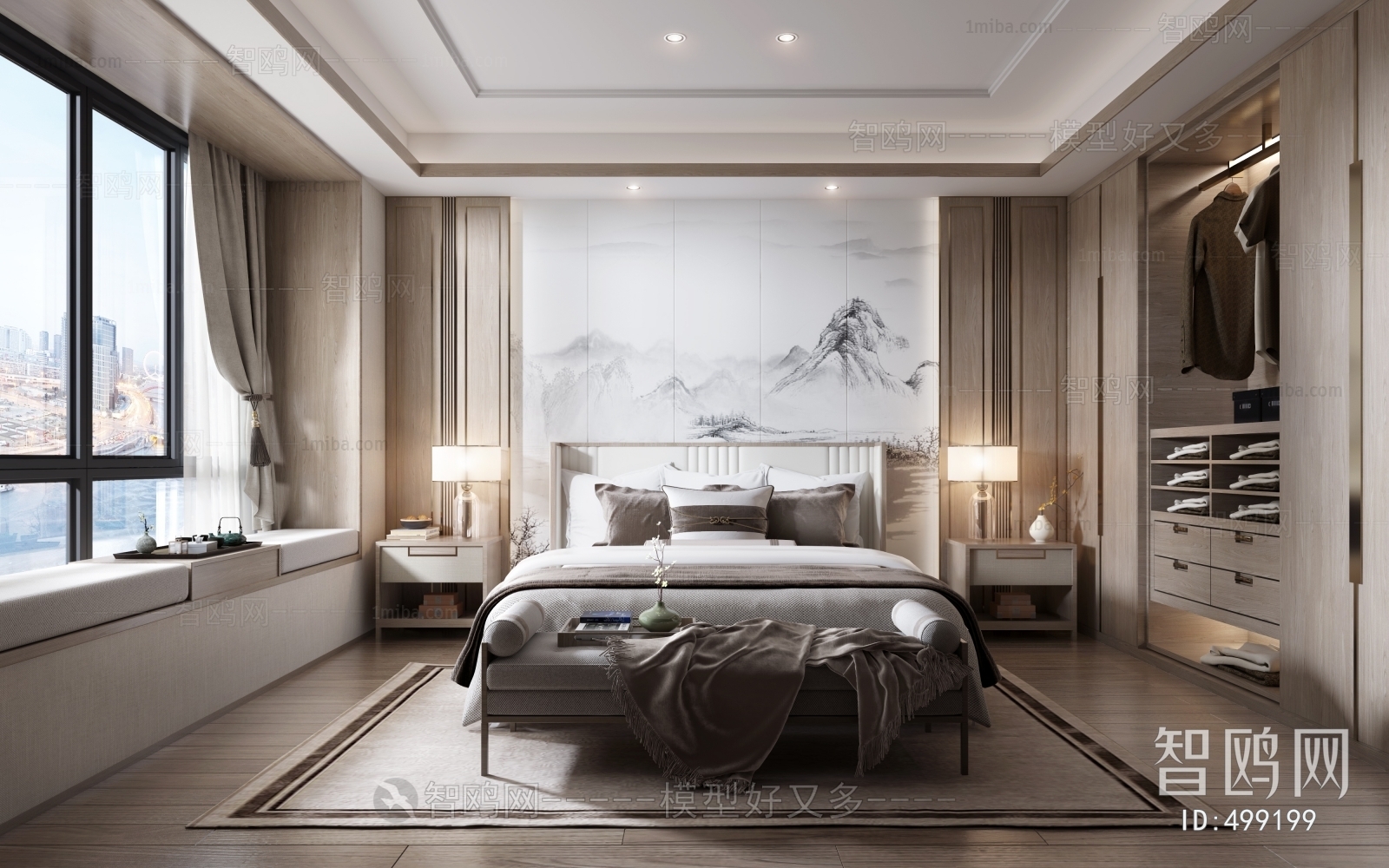 New Chinese Style Bedroom