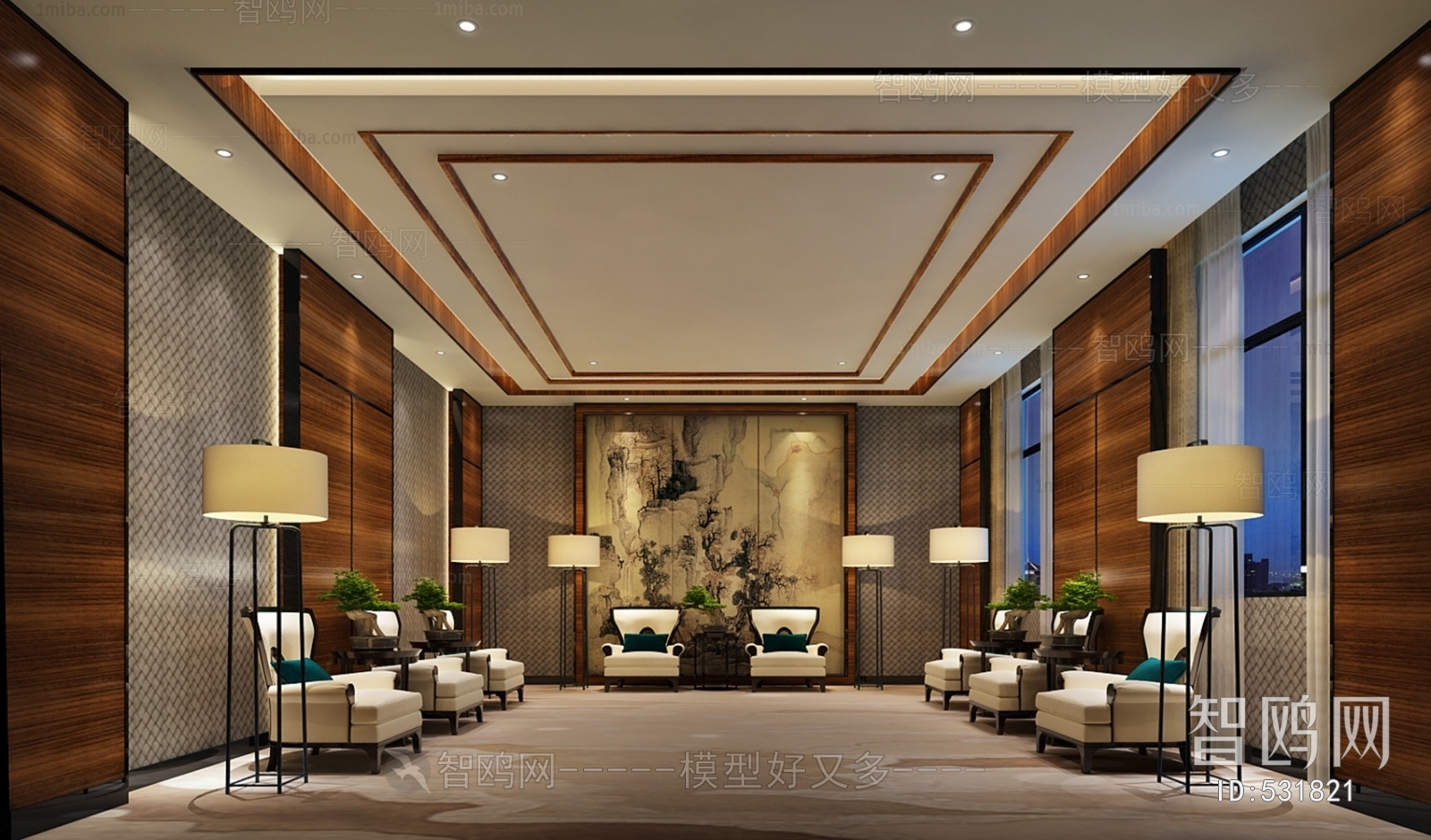 New Chinese Style Reception Room