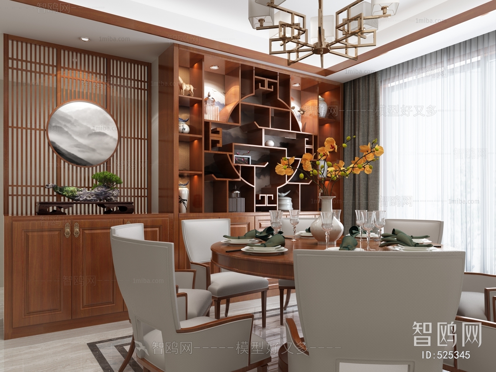 New Chinese Style Dining Room