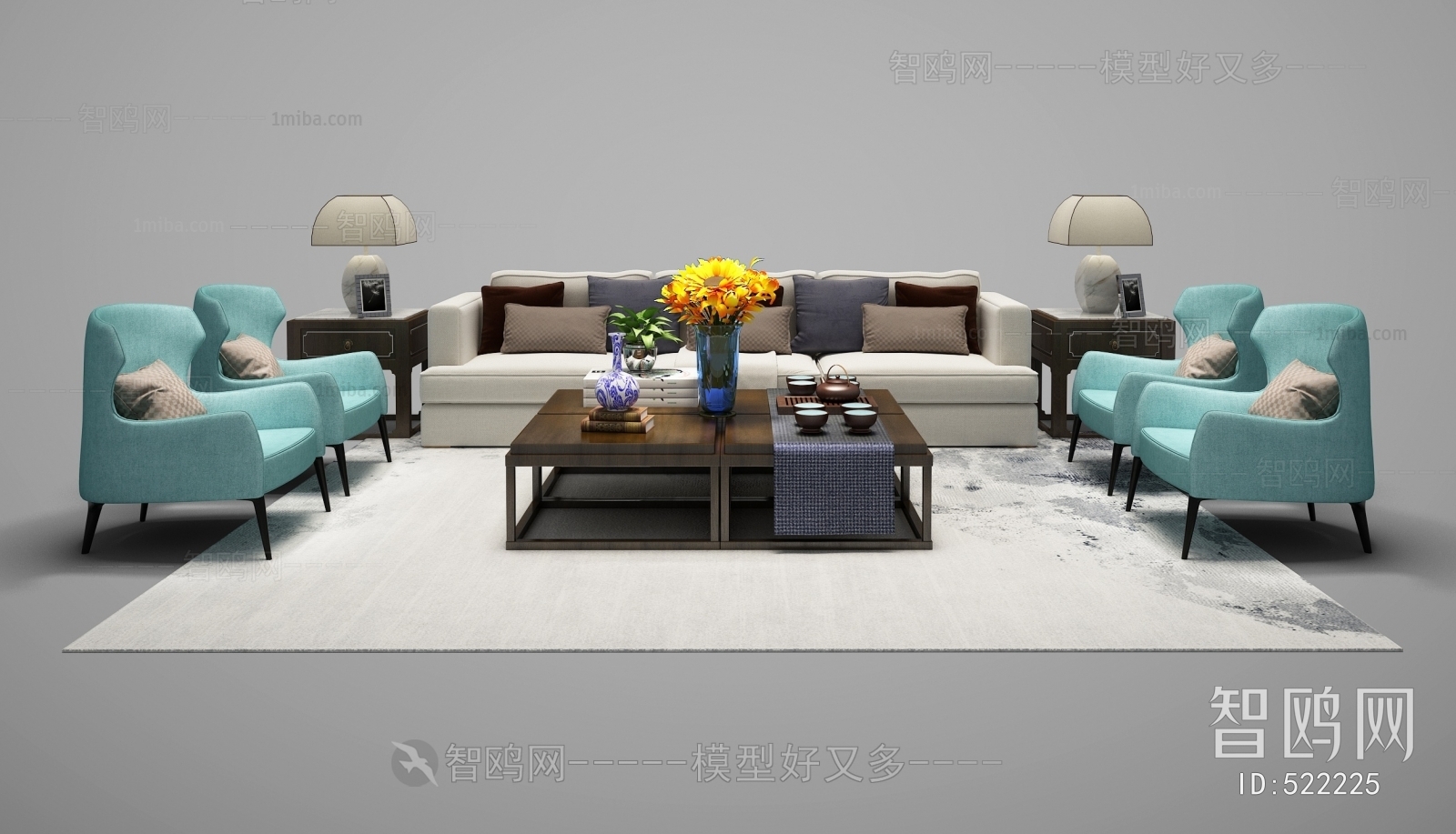 Simple European Style Sofa Combination