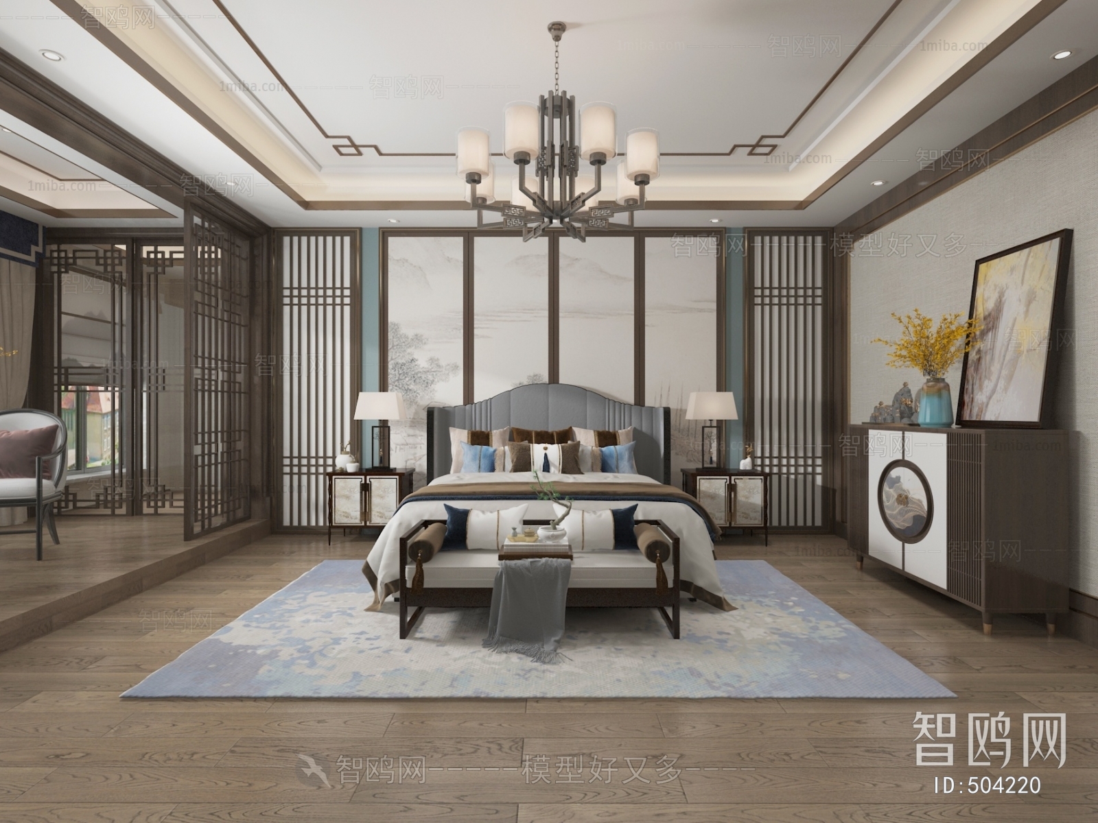 New Chinese Style Bedroom