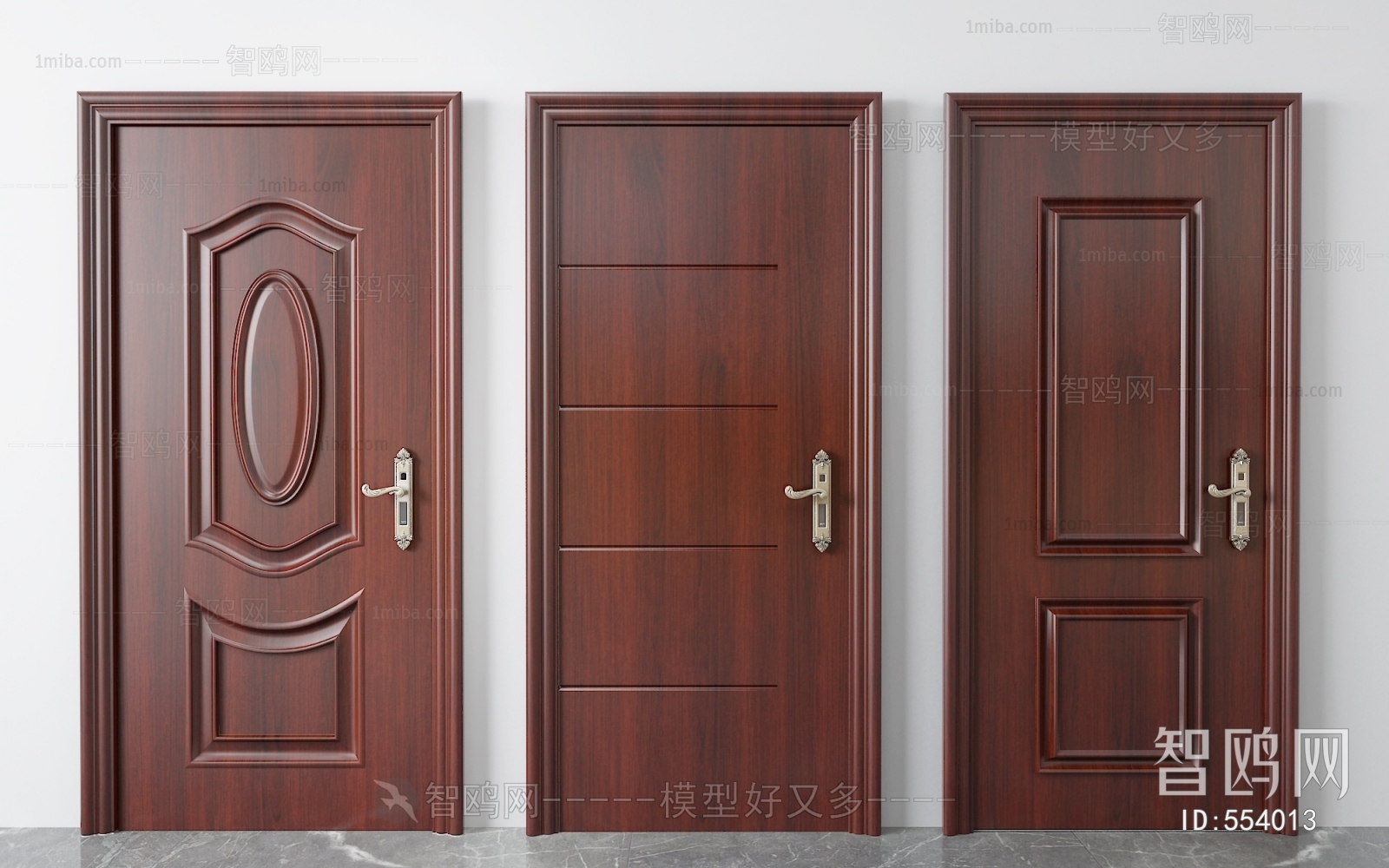 New Chinese Style Solid Wood Door