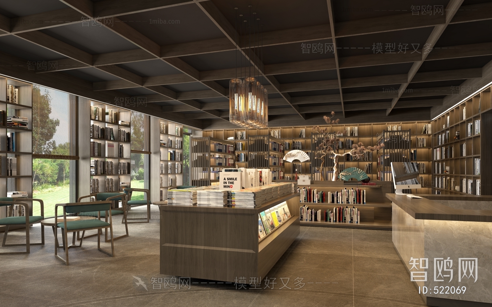 New Chinese Style Bookstore Book Bar