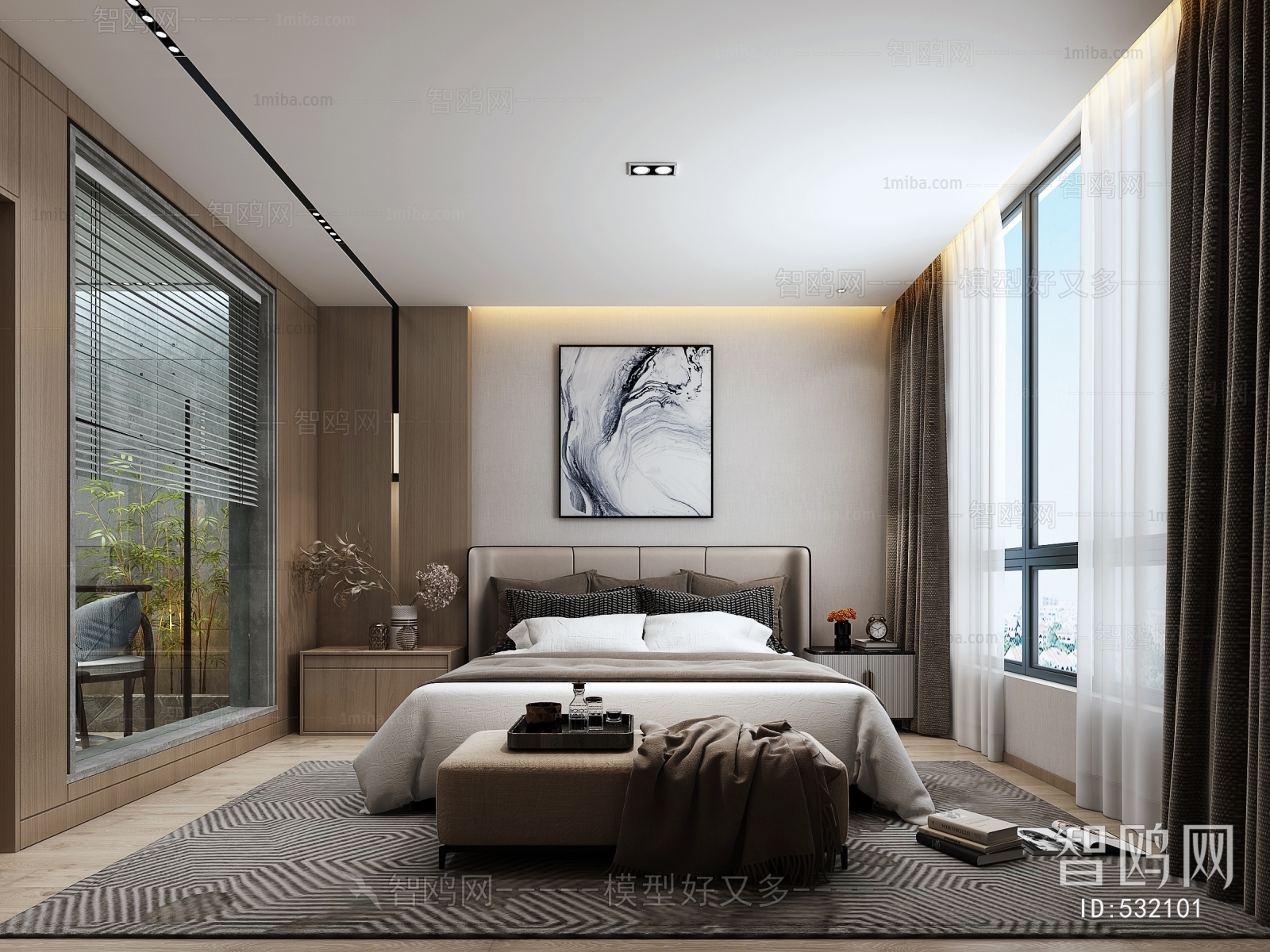 New Chinese Style Bedroom