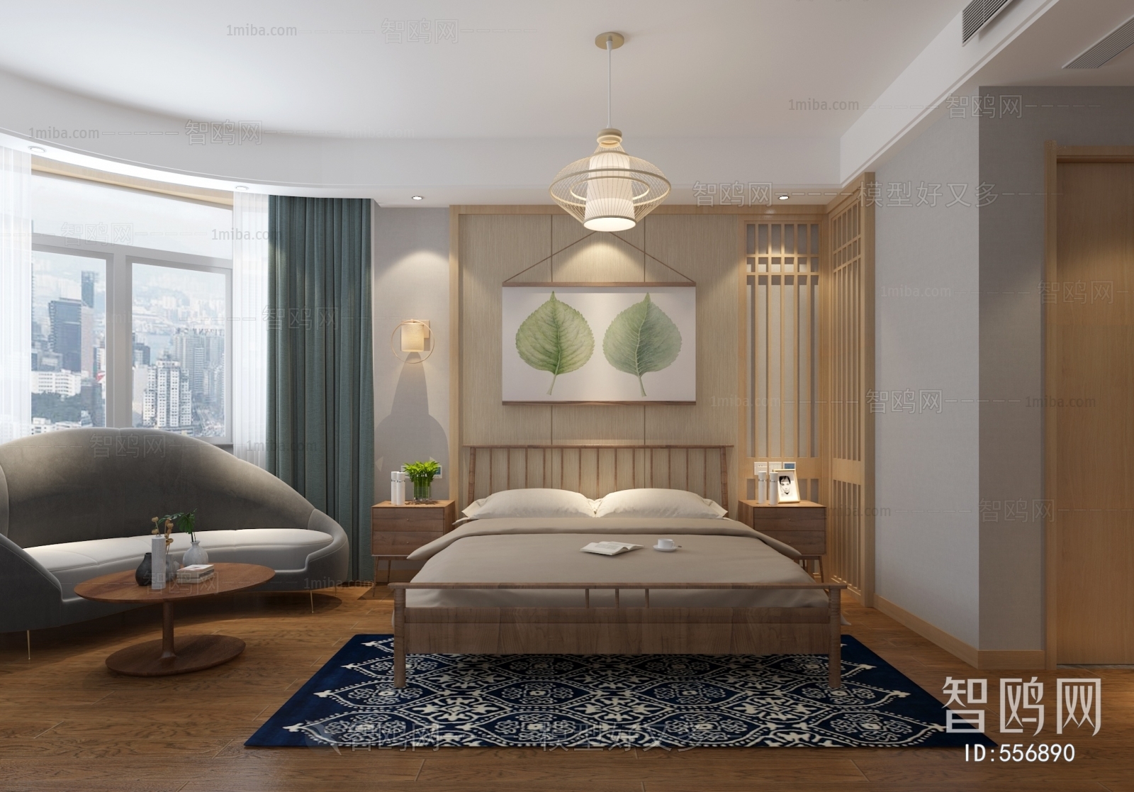 New Chinese Style Bedroom
