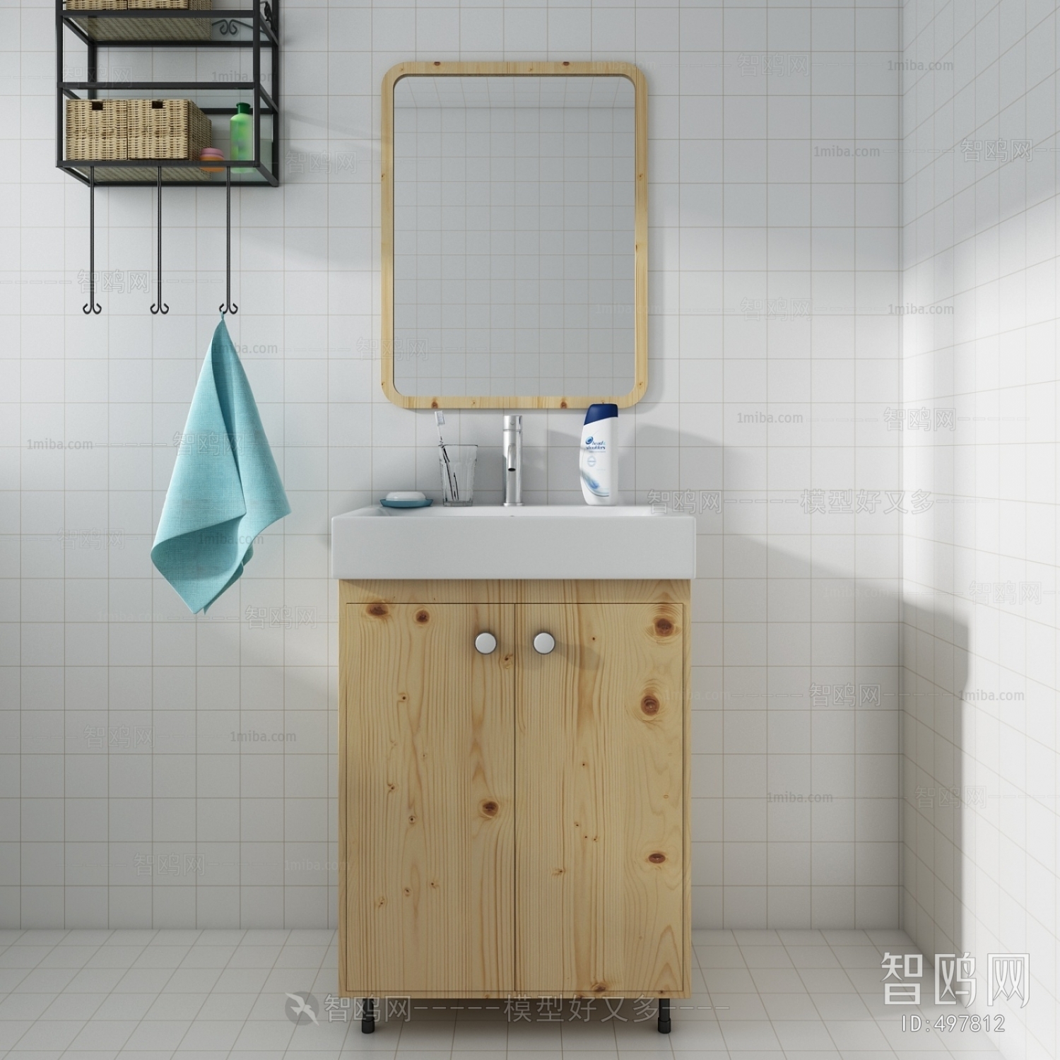 Nordic Style Bathroom Cabinet