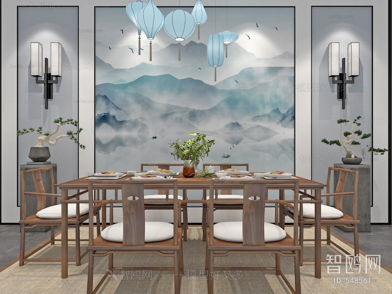 New Chinese Style Dining Table And Chairs