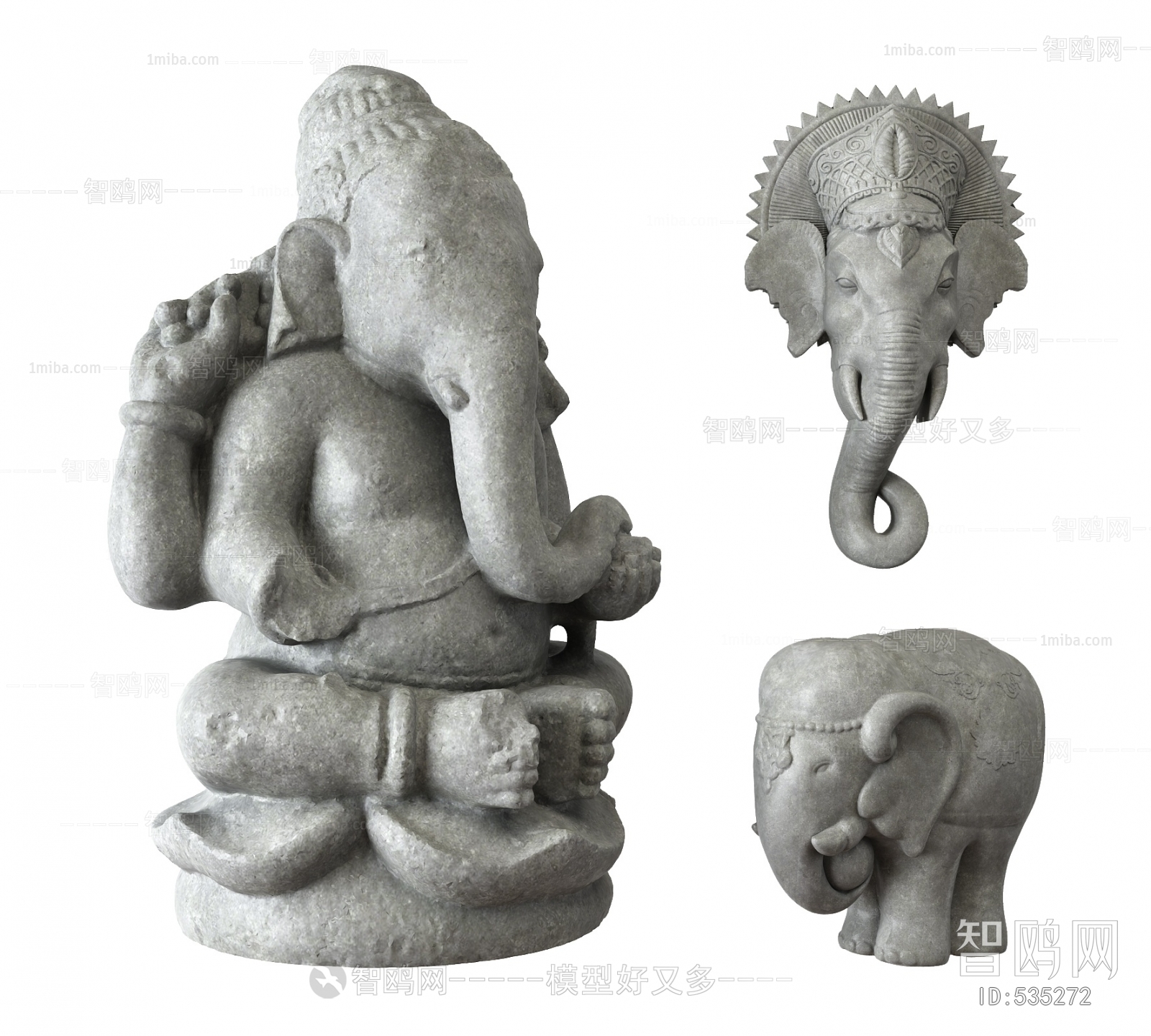 东南亚大象雕塑摆件