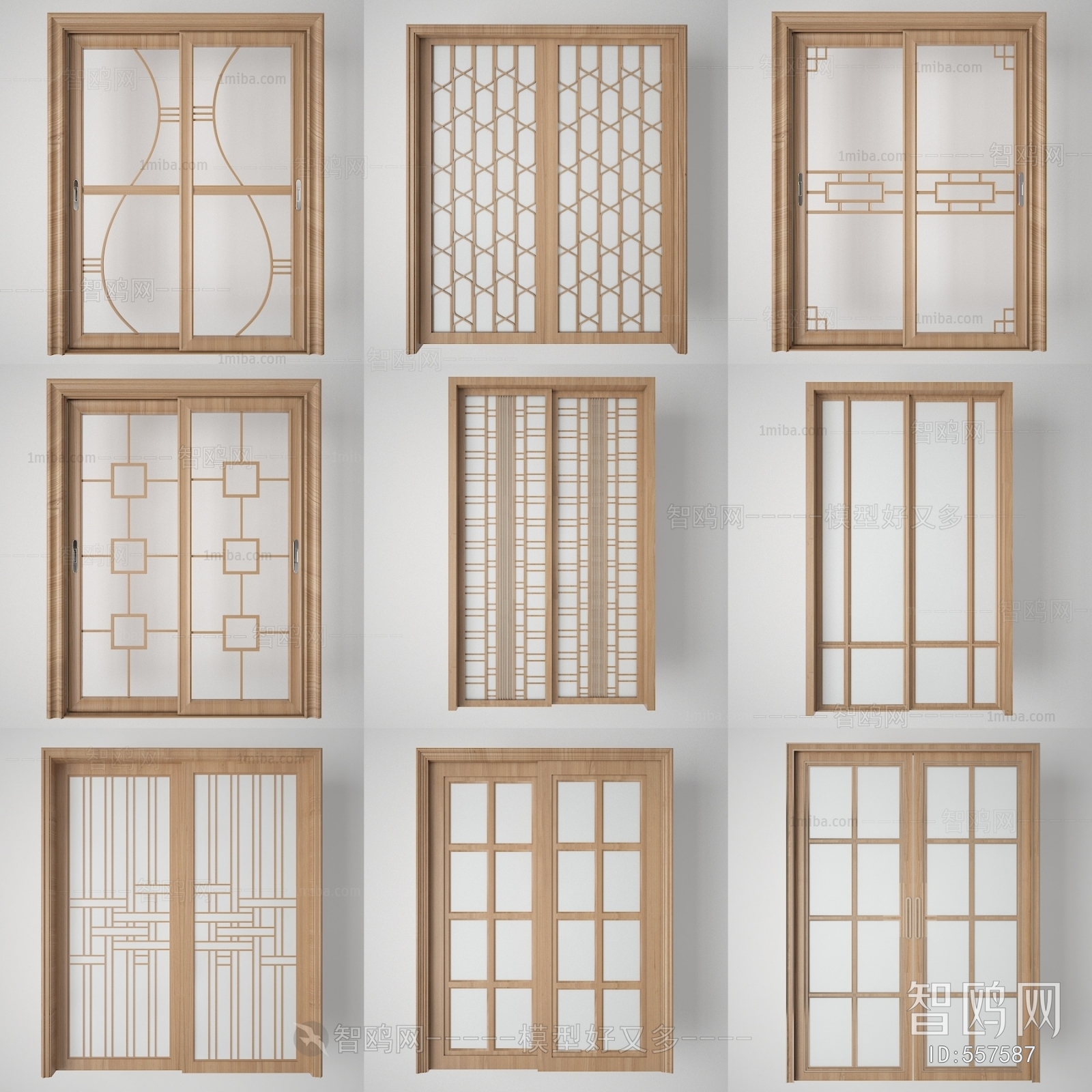 New Chinese Style Sliding Door