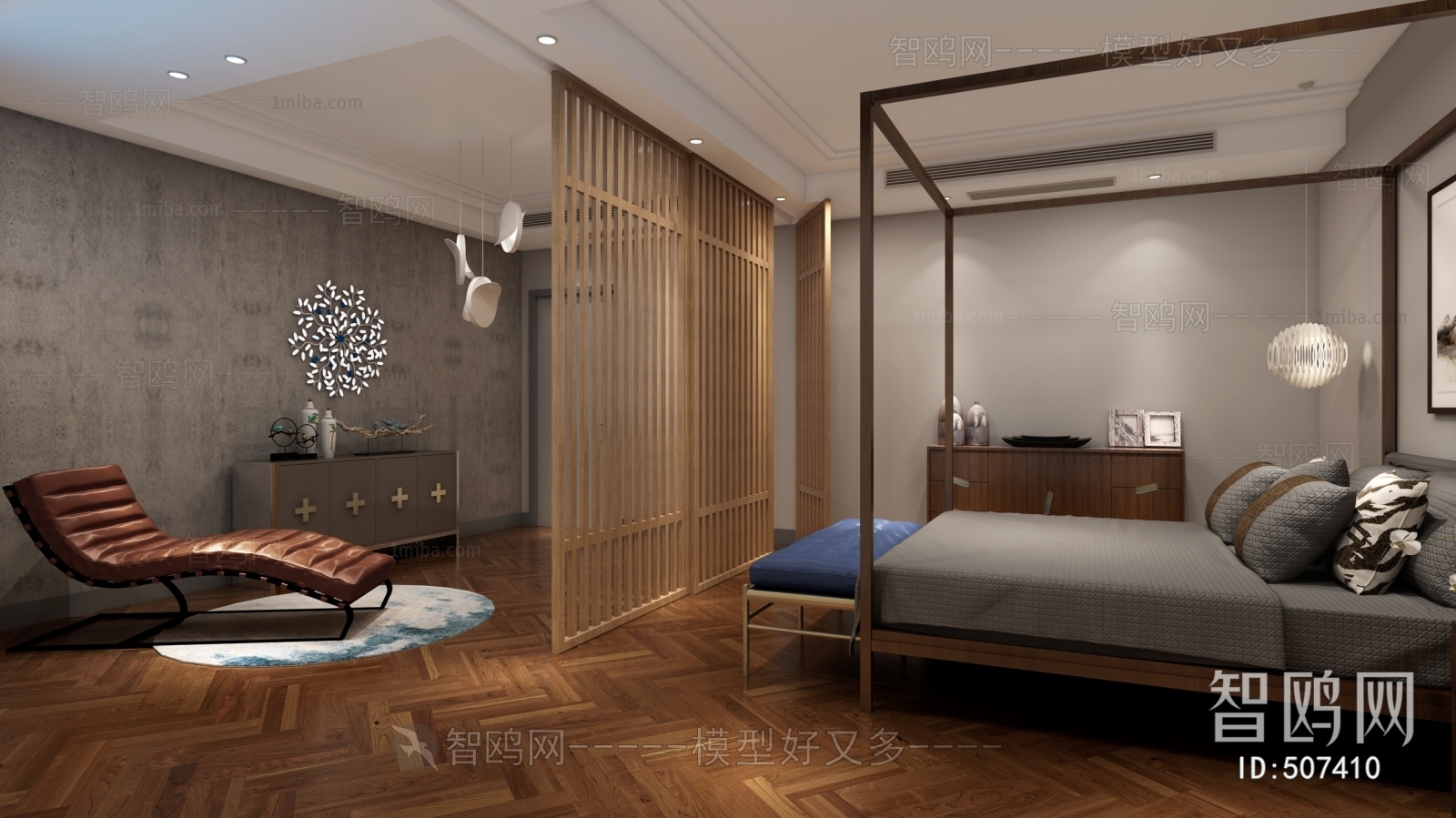 New Chinese Style Bedroom