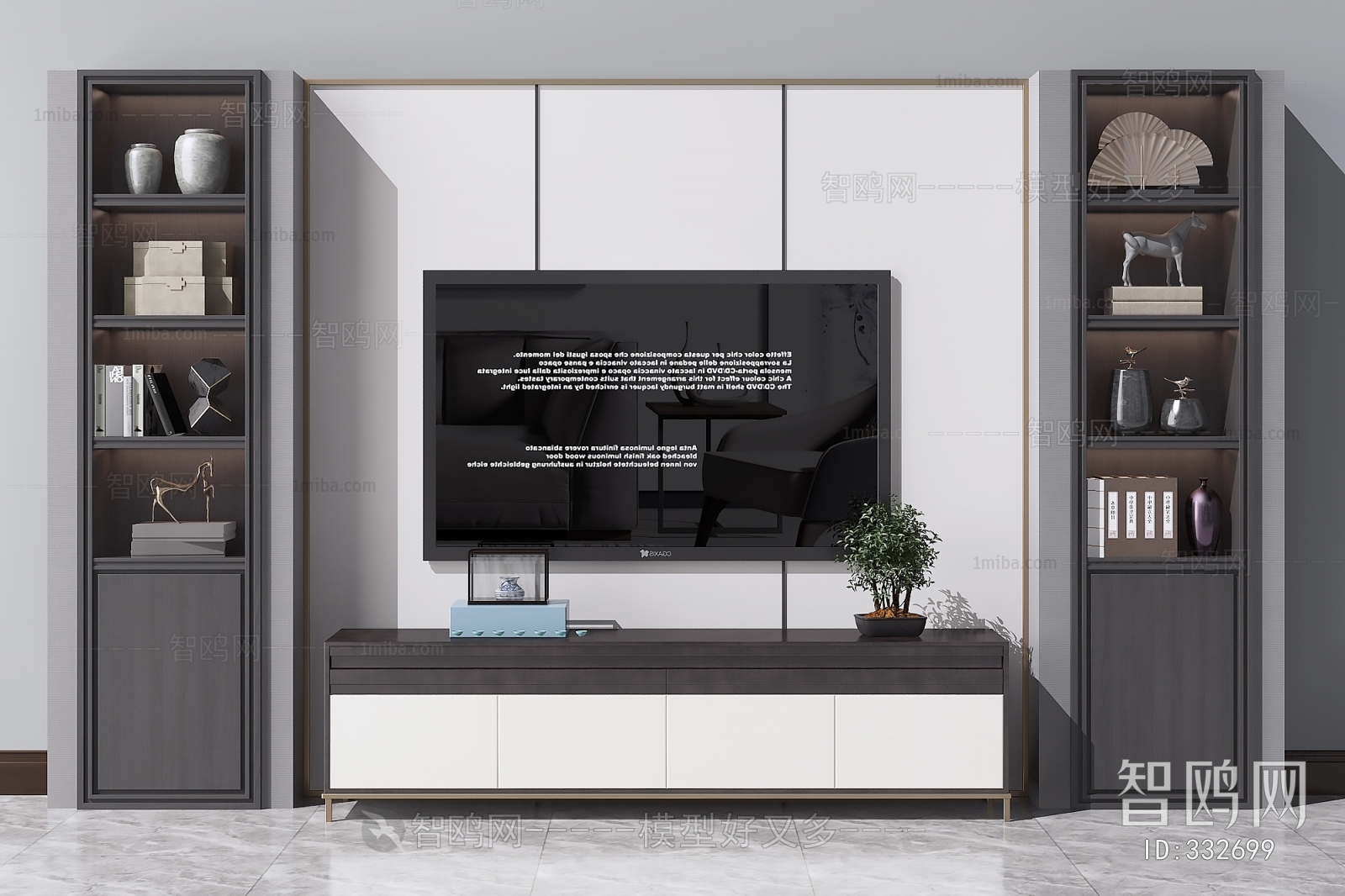 New Chinese Style TV Cabinet