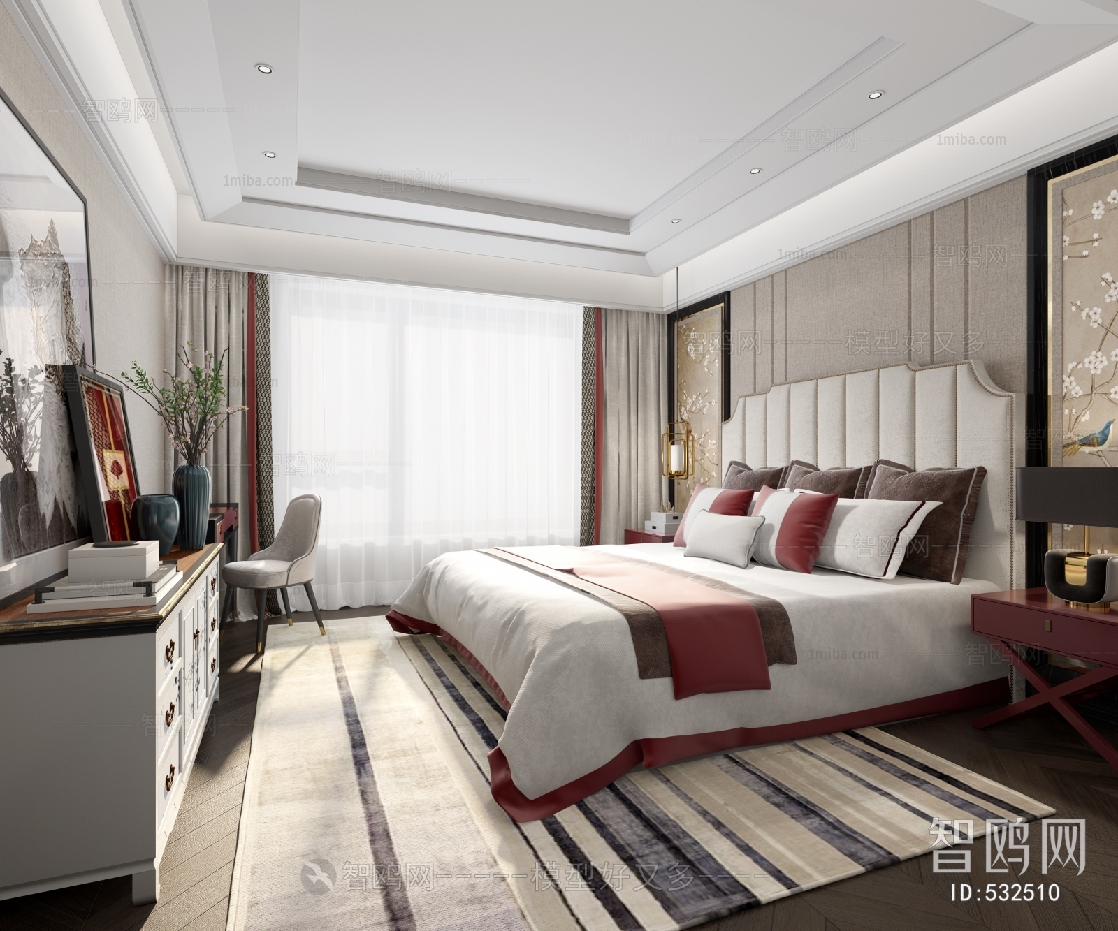 New Chinese Style Bedroom