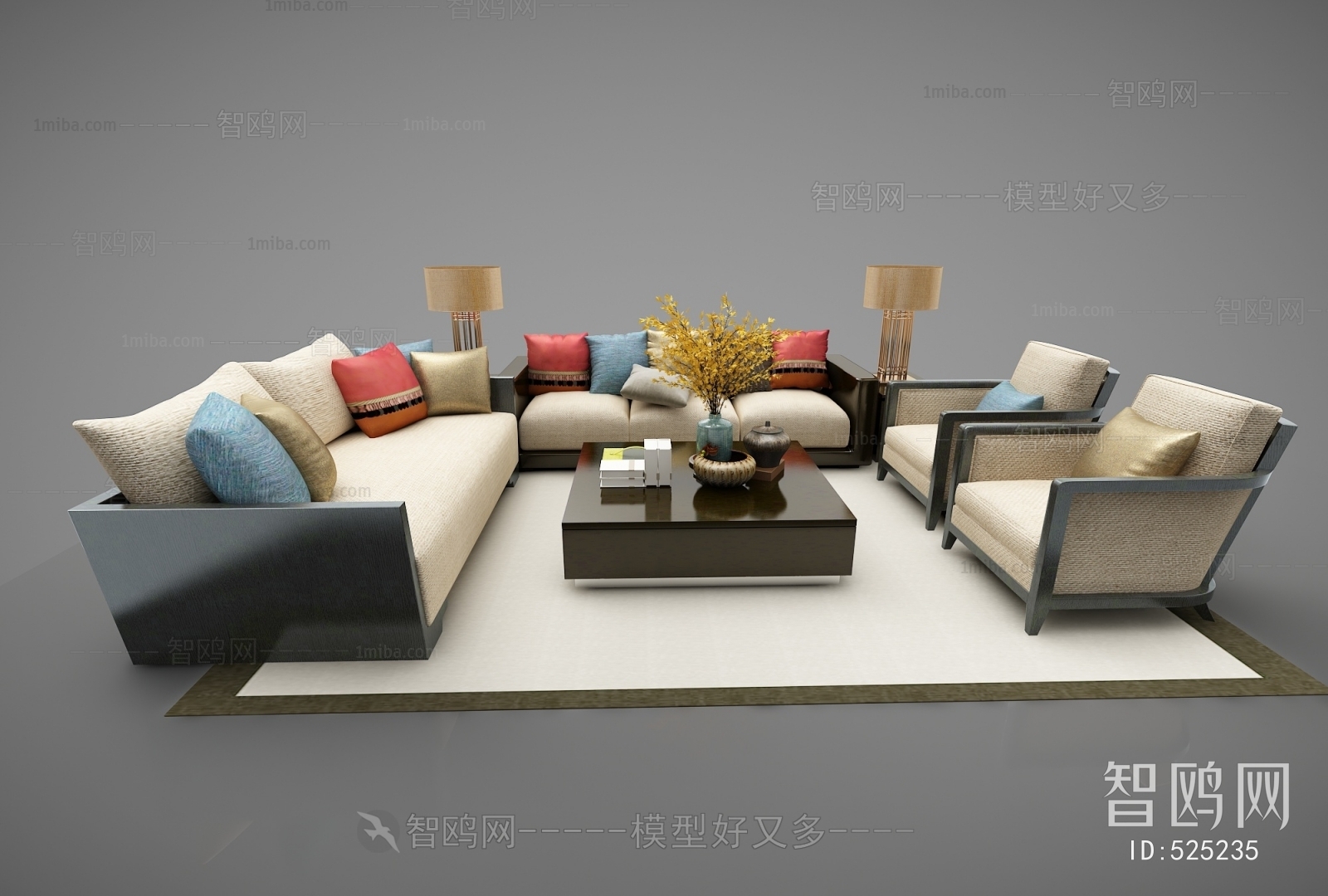 New Chinese Style Sofa Combination