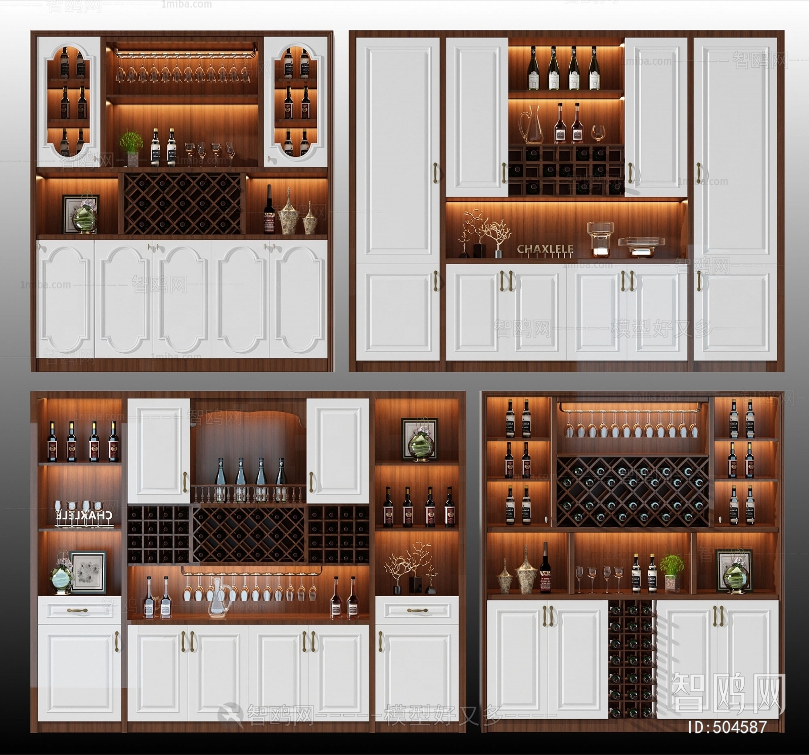 Simple European Style Wine Cabinet