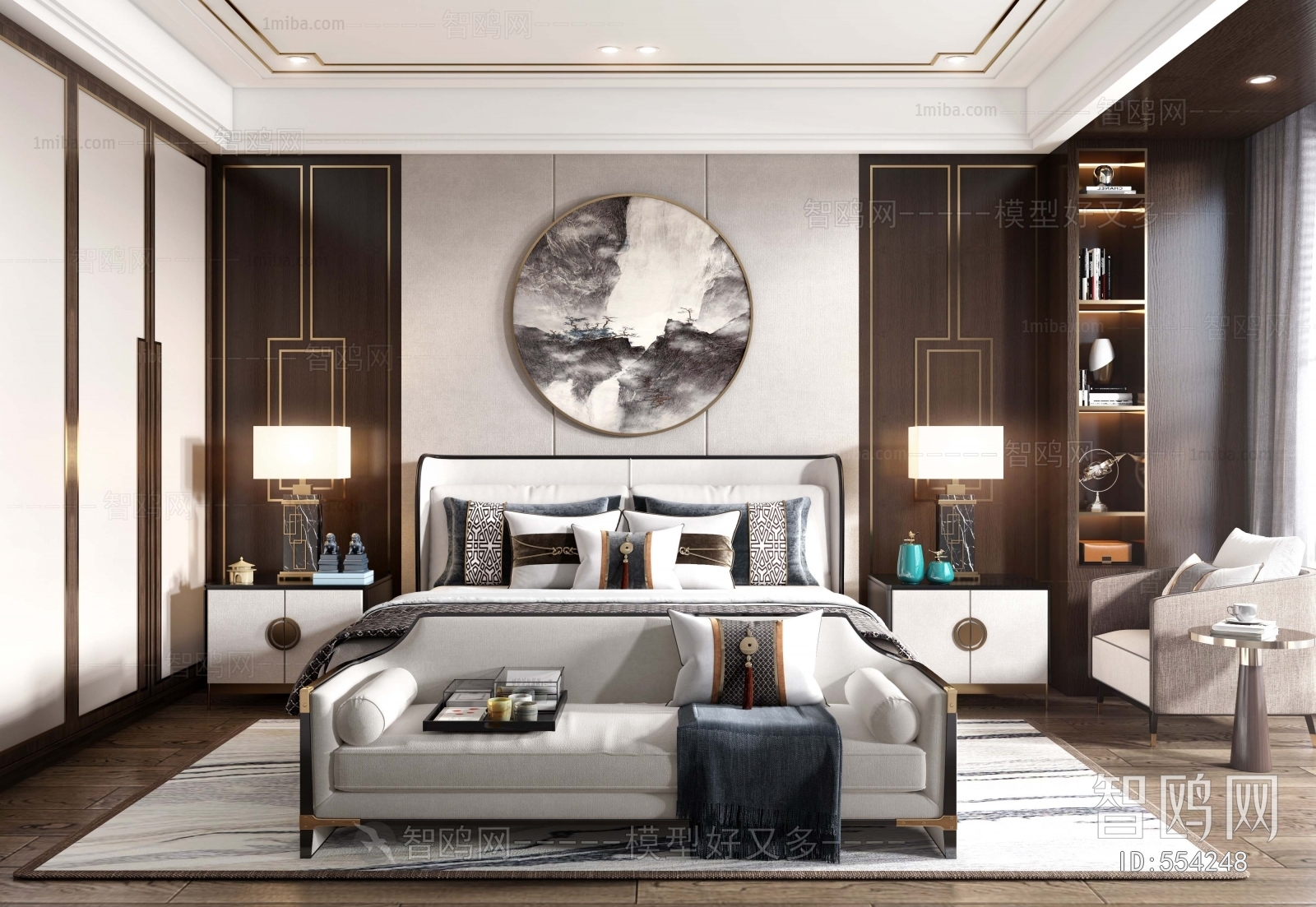 New Chinese Style Bedroom